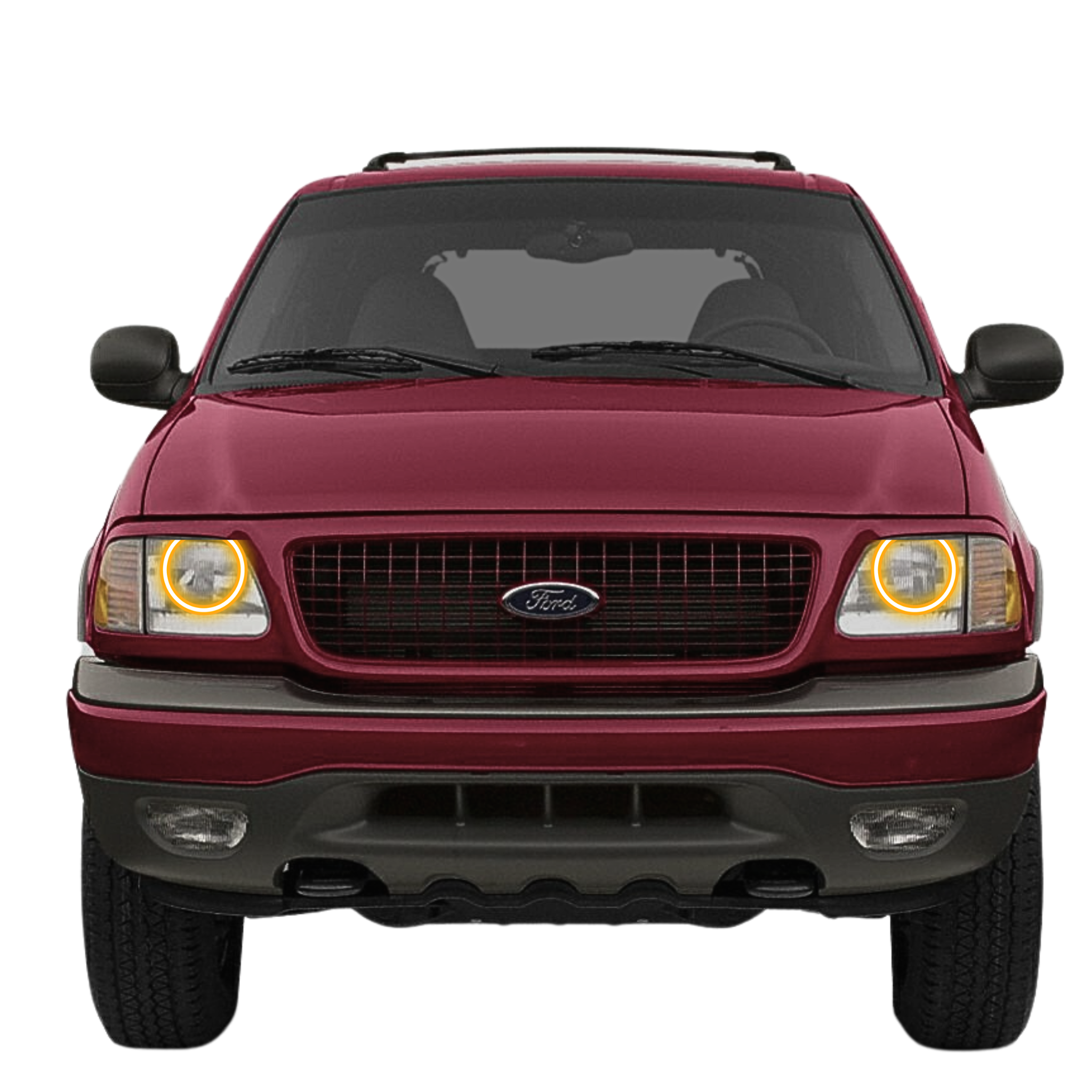 1997-2002 Ford Expedition Multicolor Halo Kit - RGB Halo Kits Multicolor Flow Series Color Chasing RGBWA LED headlight kit Oracle Lighting Trendz OneUpLighting Morimoto theretrofitsource AutoLEDTech Diode Dynamics