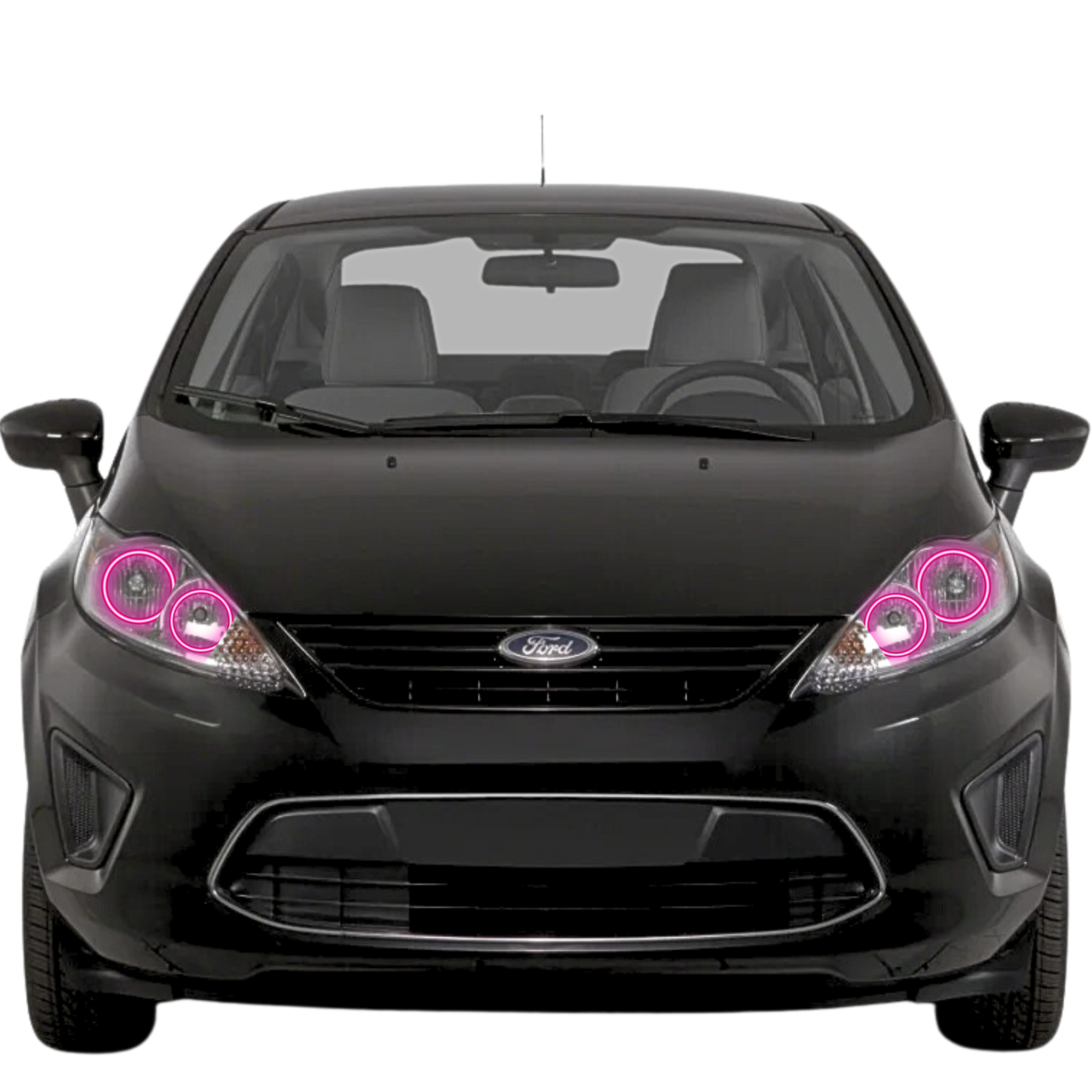 2011-2013 Ford Fiesta Multicolor Halo Kit - RGB Halo Kits Multicolor Flow Series Color Chasing RGBWA LED headlight kit Oracle Lighting Trendz OneUpLighting Morimoto theretrofitsource AutoLEDTech Diode Dynamics