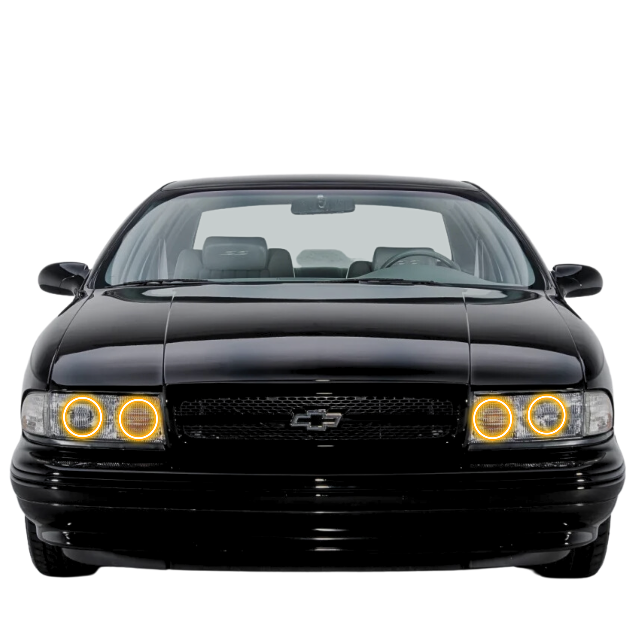 1991-1996 Chevrolet Impala Multicolor Halo Kit - RGB Halo Kits Multicolor Flow Series Color Chasing RGBWA LED headlight kit Colorshift Oracle Lighting Trendz OneUpLighting Morimoto theretrofitsource AutoLEDTech Diode Dynamics