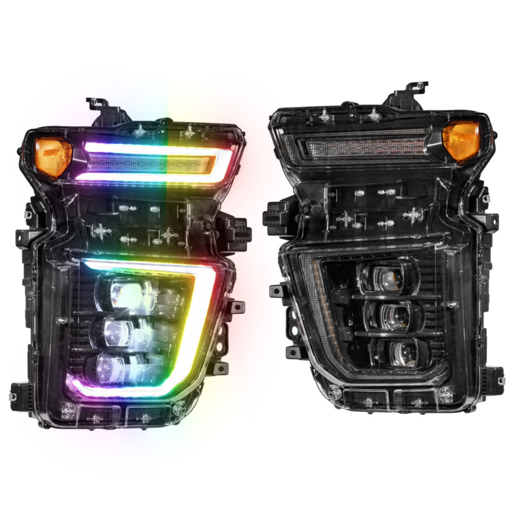 2020-2023 Chevrolet Silverado HD: Multicolor Prebuilt XB Headlights