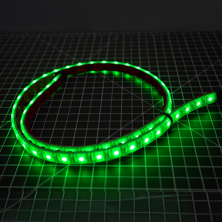 RGBW Waterproof LED Strip – IP68 Flexible (12"–72") – Custom Multicolor LED Lighting by RGB Halo Kits