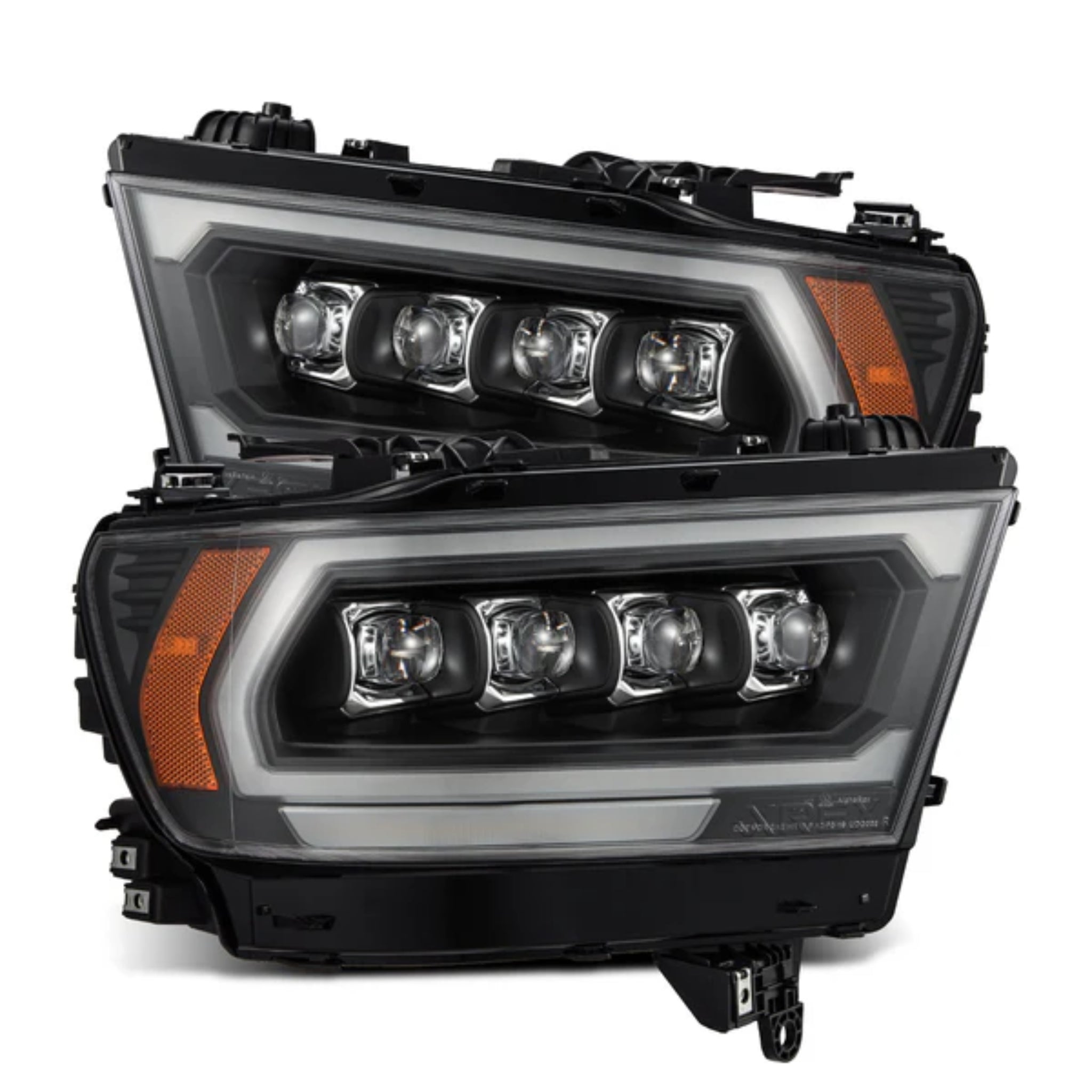 Ram 1500 (MK II 2500 Style) Headlights (2019-2024) | Alpharex – Custom Multicolor LED Lighting by RGB Halo Kits