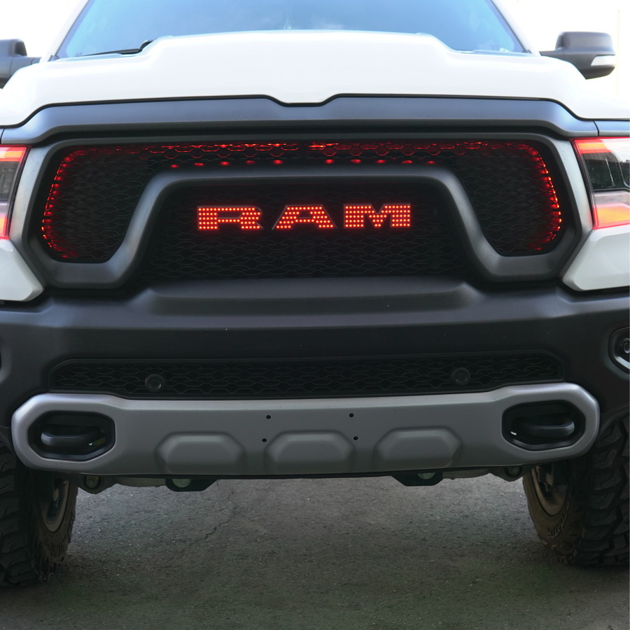 Ram LED Emblem: (Multicolor Flow) 2019-2024 – Custom Multicolor LED Lighting by RGB Halo Kits