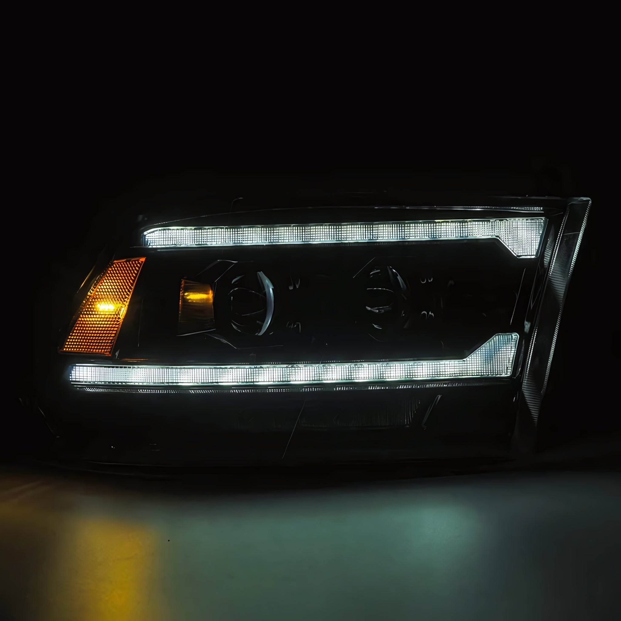 Ram (MK II 5th Gen 2500 Style) Headlights (2009-2018) | Alpharex – Custom Multicolor LED Lighting by RGB Halo Kits