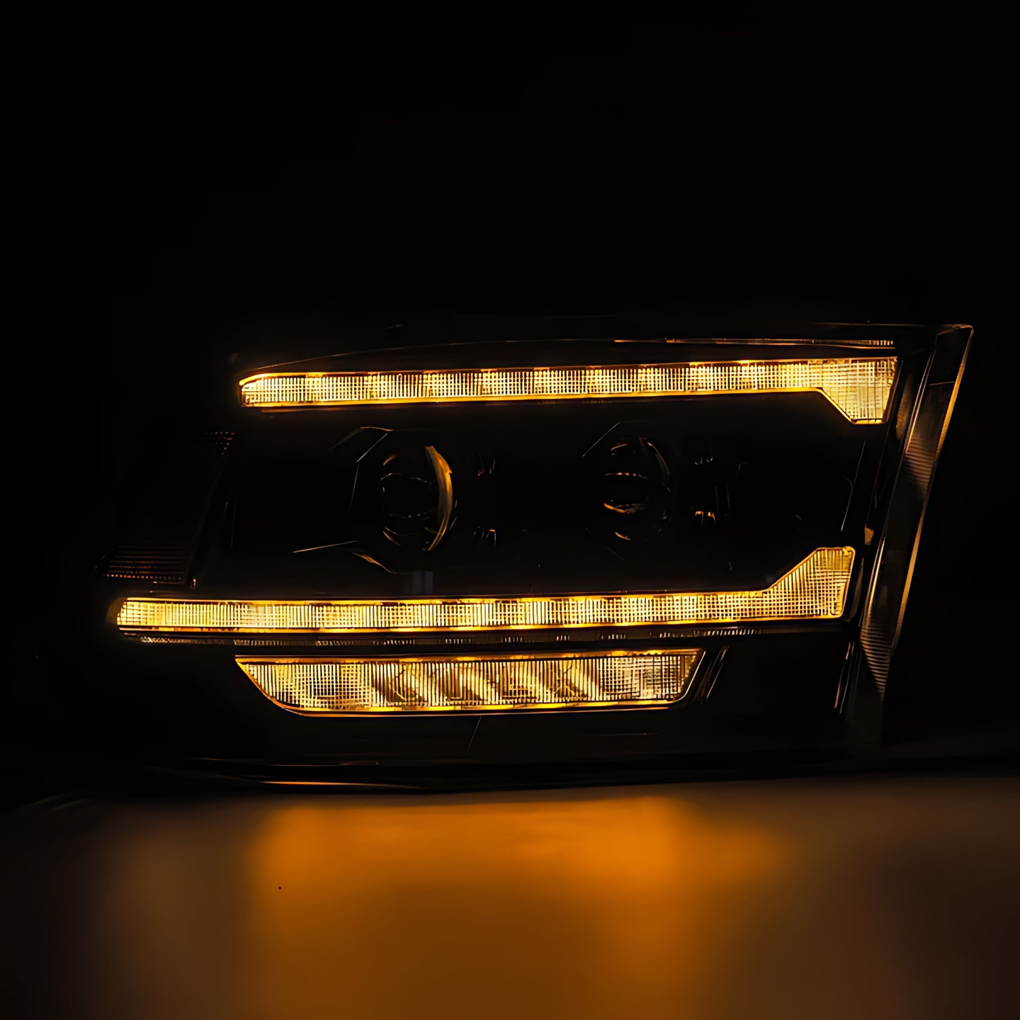 Ram (MK II 5th Gen 2500 Style) Headlights (2009-2018) | Alpharex – Custom Multicolor LED Lighting by RGB Halo Kits