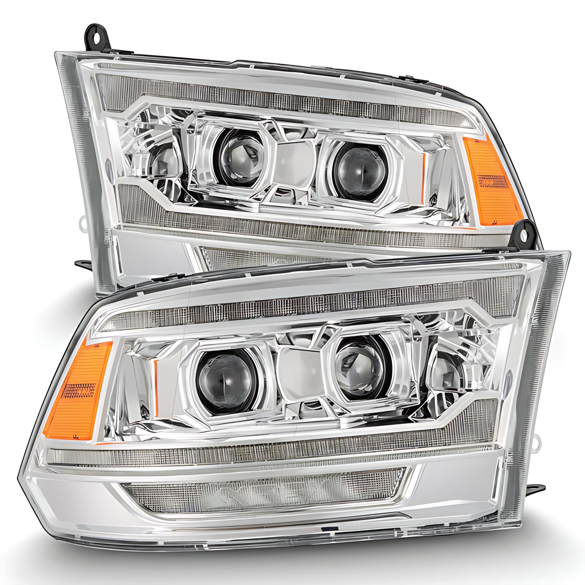 Ram (MK II 5th Gen 2500 Style) Headlights (2009-2018) | Alpharex – Custom Multicolor LED Lighting by RGB Halo Kits