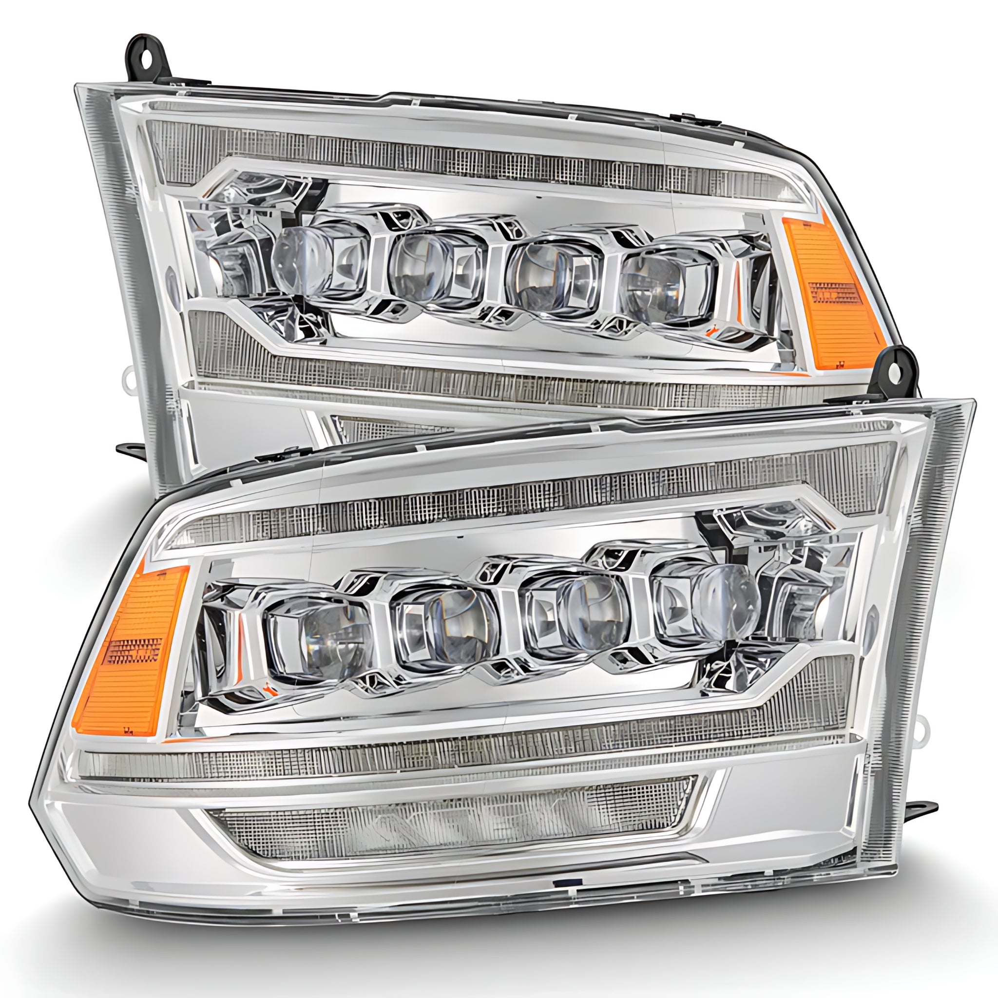 Ram (MK II 5th Gen 2500 Style) Headlights (2009-2018) | Alpharex – Custom Multicolor LED Lighting by RGB Halo Kits