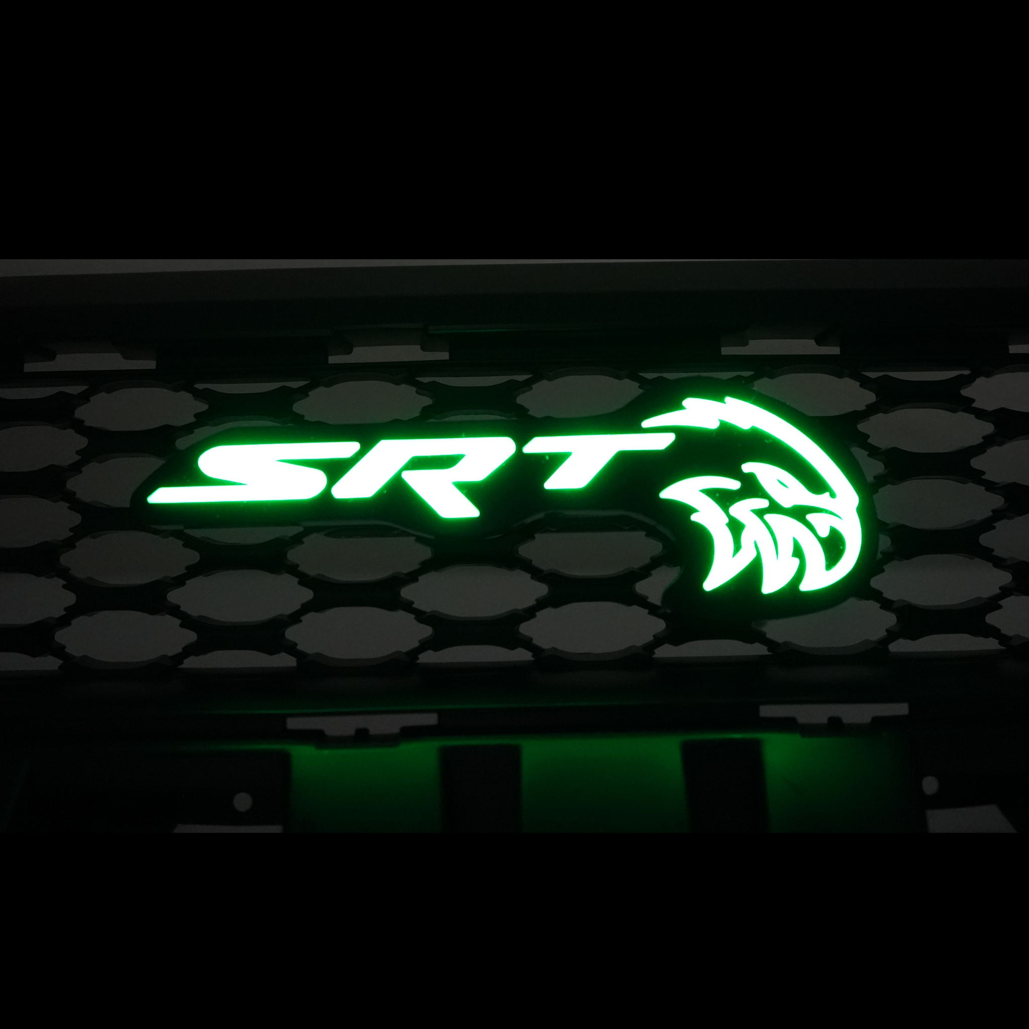 SRT Trackhawk Hellhawk LED Emblem: (Multicolor Flow) – Custom Multicolor LED Lighting by RGB Halo Kits