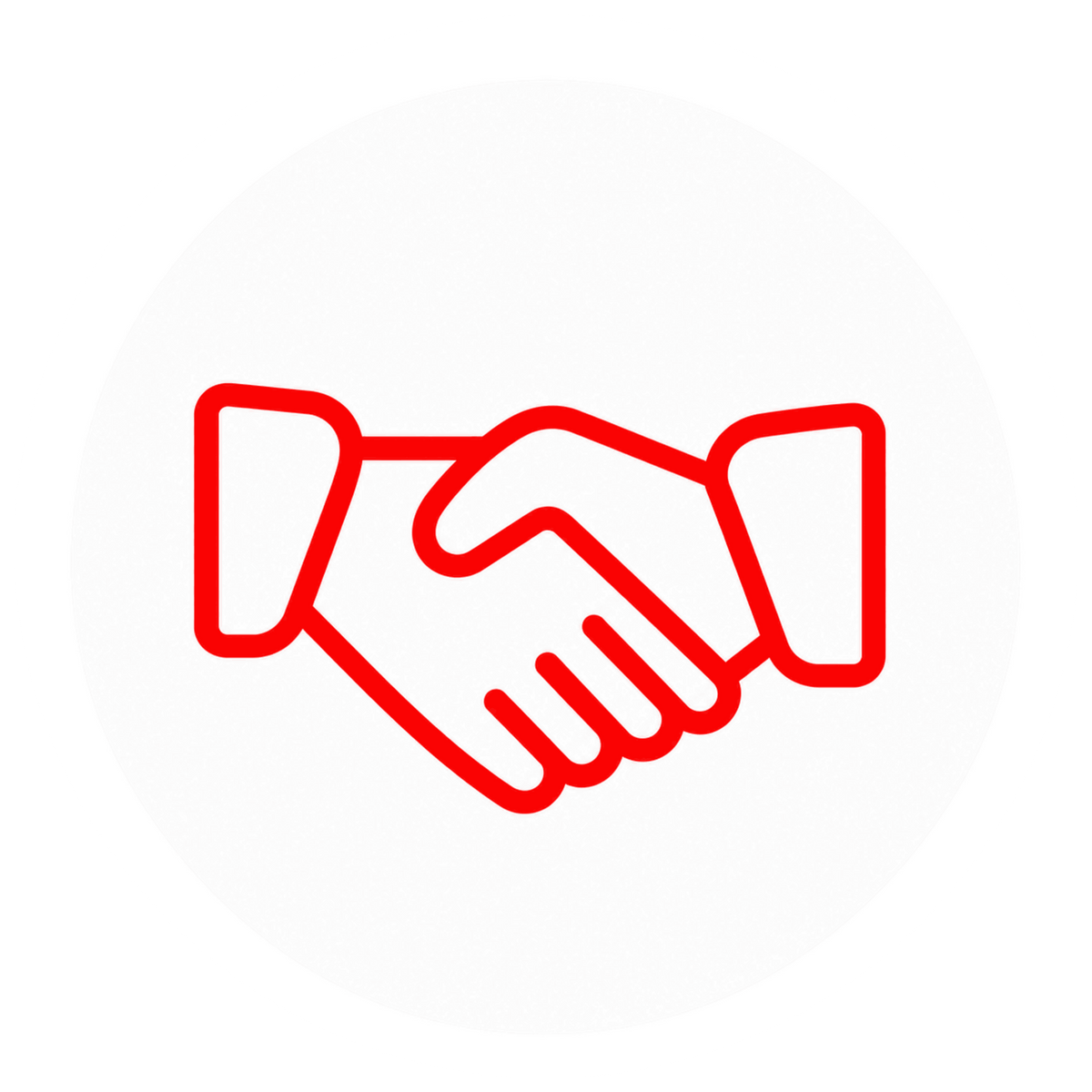 Customer support handshake icon