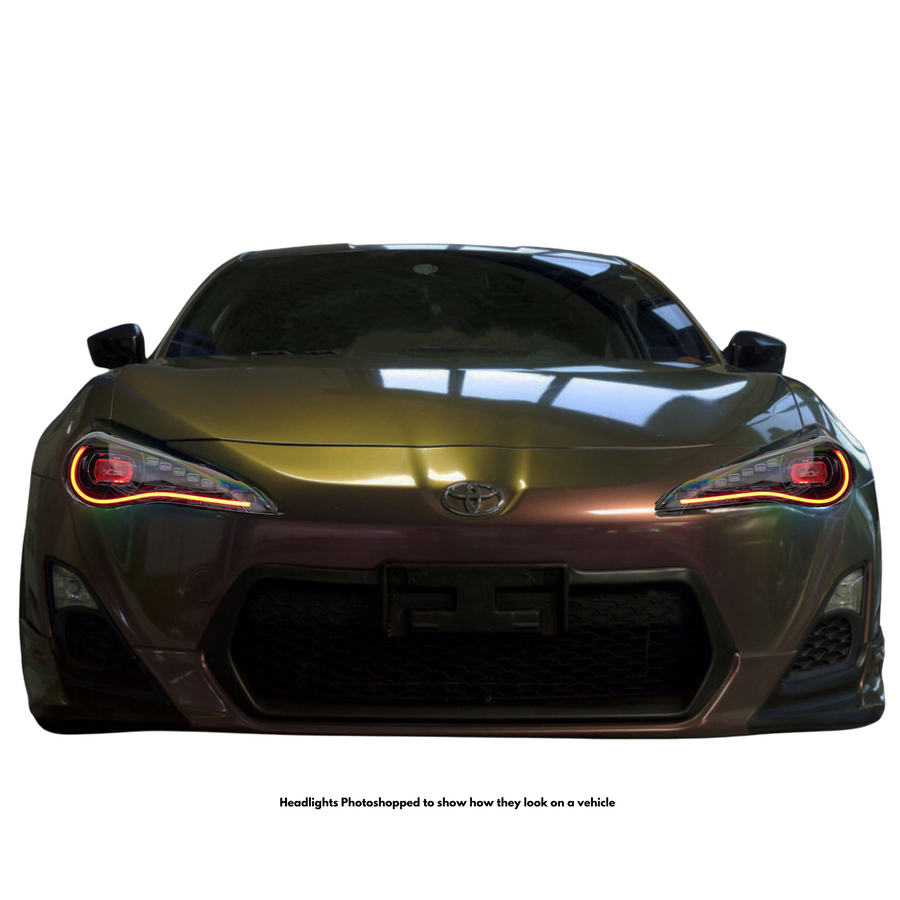 Scion FRS (2012-2016) / Subaru BRZ (2012-2018) / Toyota GT86 (2017-2018): Multicolor Flow Headlights + Demon eyes XB Morimoto – Custom Multicolor LED Lighting by RGB Halo Kits