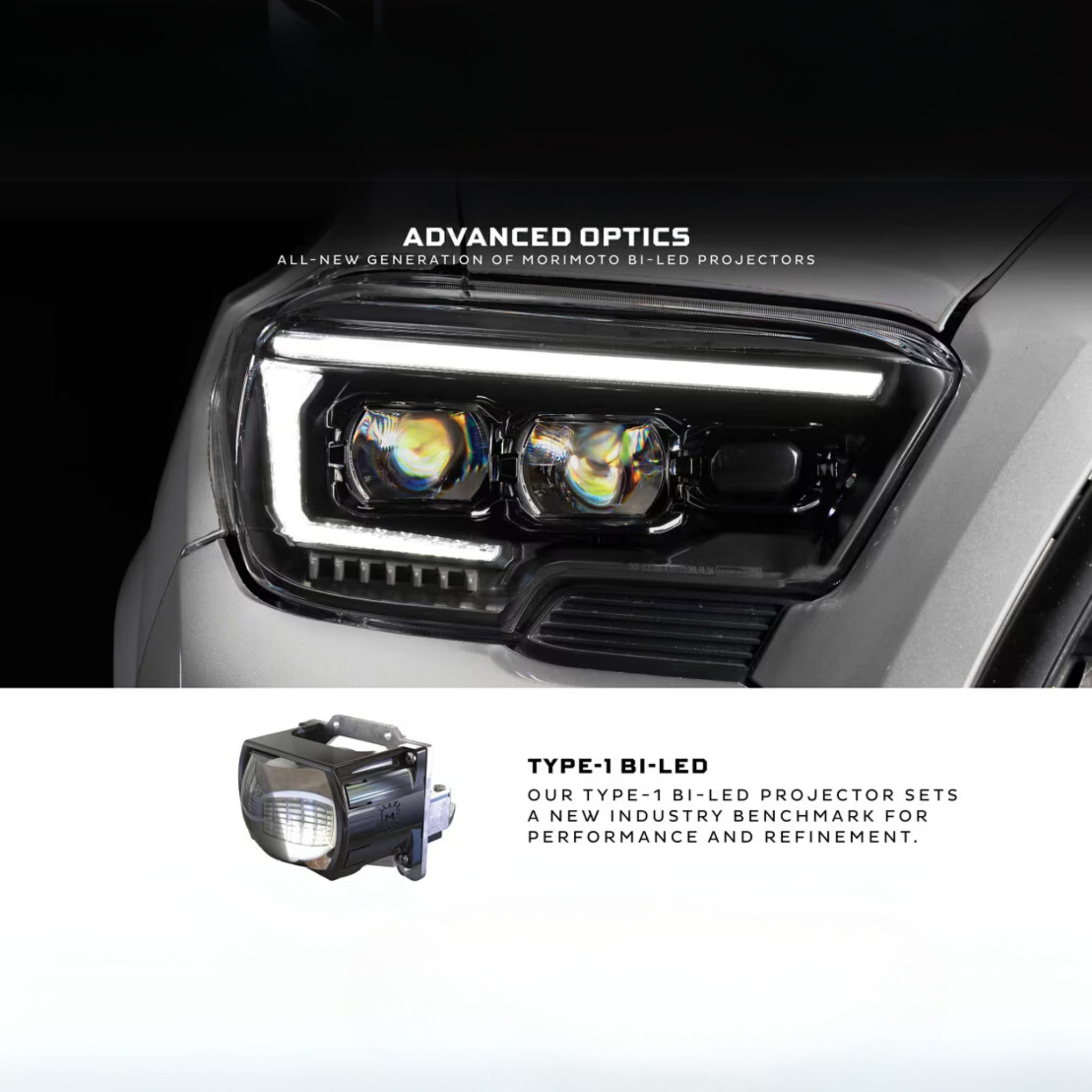 Toyota Tacoma: Multicolor Flow Series Headlights (2016-2023) | XB Evo Hybrid – Custom Multicolor LED Lighting by RGB Halo Kits