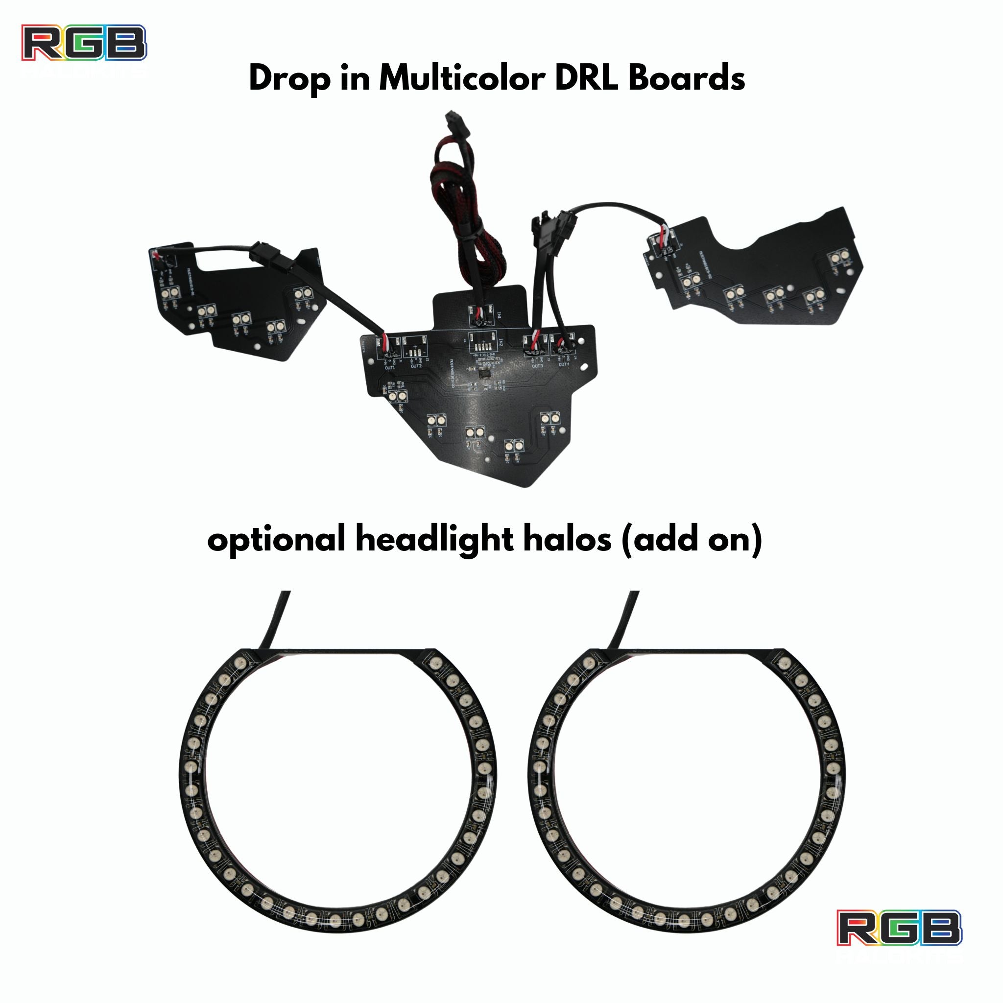 Ford Mustang Multicolor DRL Boards (2018-2023)