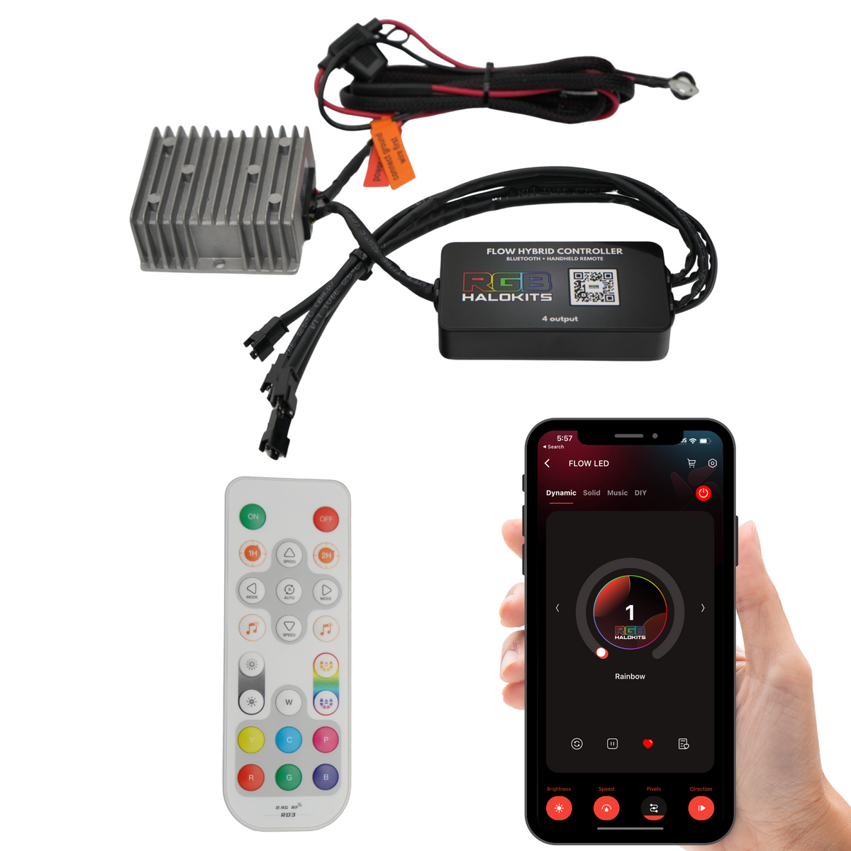 Programmable Bluetooth Led Controller Hybrid LED Controller (Bluetooth + Handheld)