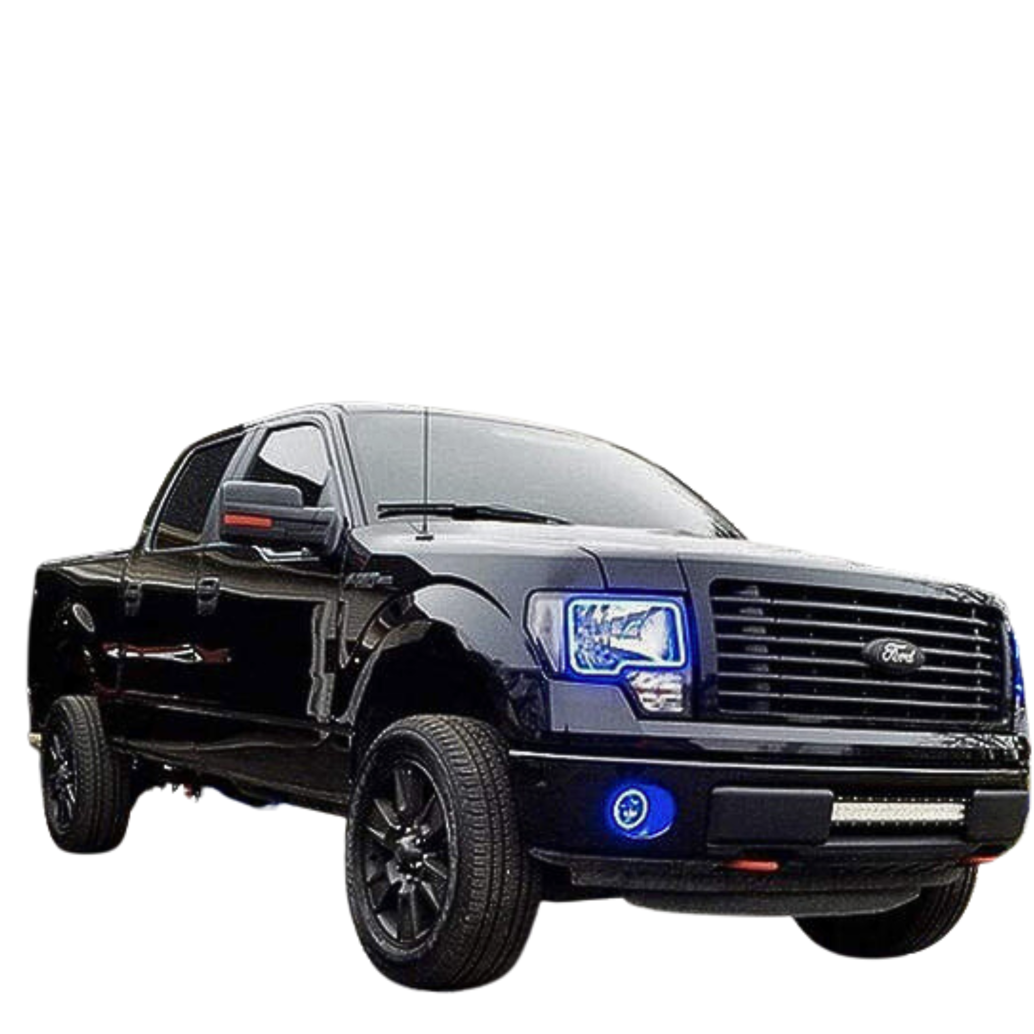 2009-2014 Ford F150 Multicolor Halo Kit - RGB Halo Kits Multicolor Flow Series Color Chasing RGBWA LED headlight kit Oracle Lighting Trendz OneUpLighting Morimoto theretrofitsource AutoLEDTech Diode Dynamics