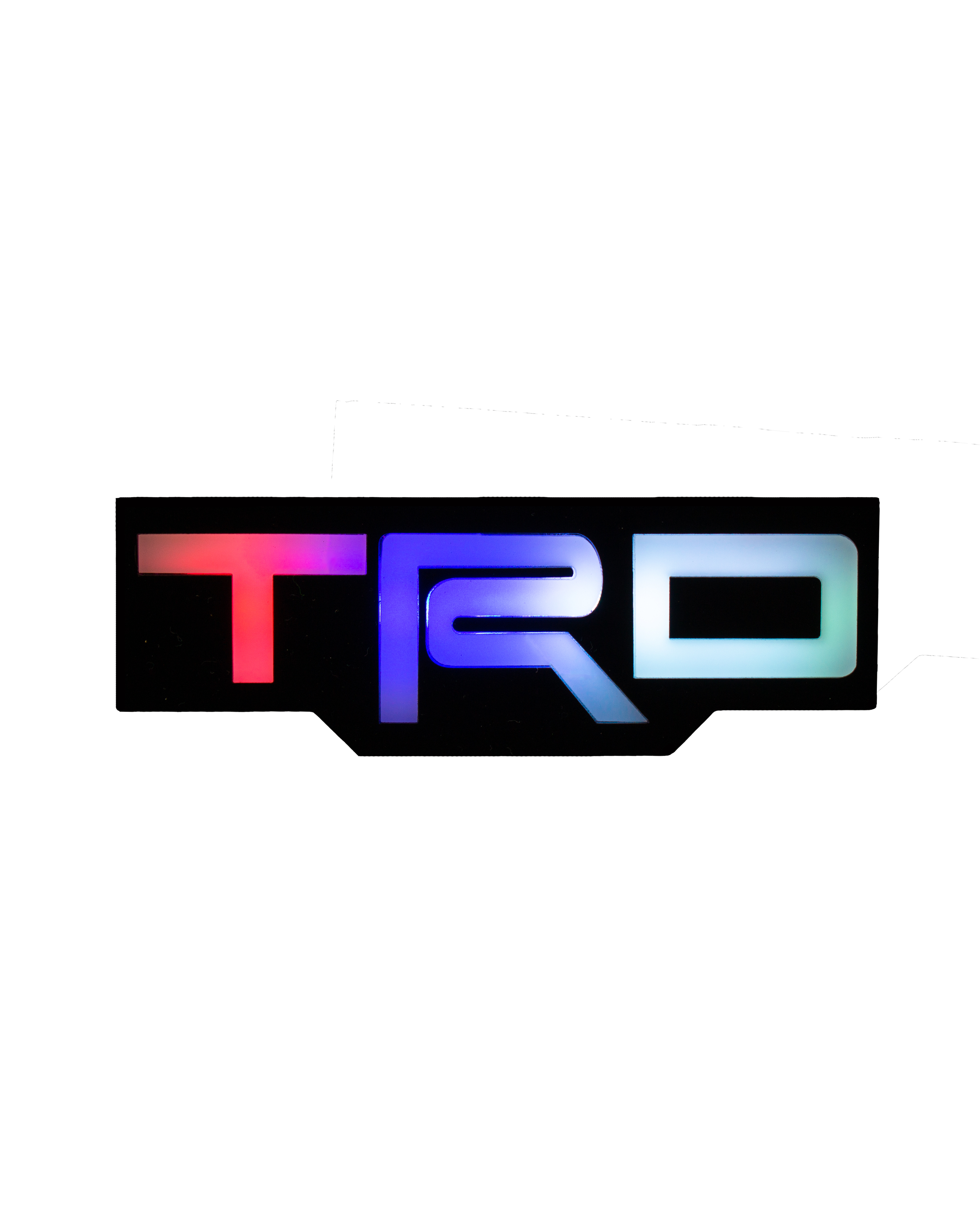 TRD : Illuminated Multicolor LED Badge - RGB Halo Kits Multicolor Flow Series Color Chasing RGBWA LED headlight kit Oracle Lighting Trendz OneUpLighting Morimoto theretrofitsource AutoLEDTech Diode Dynamics