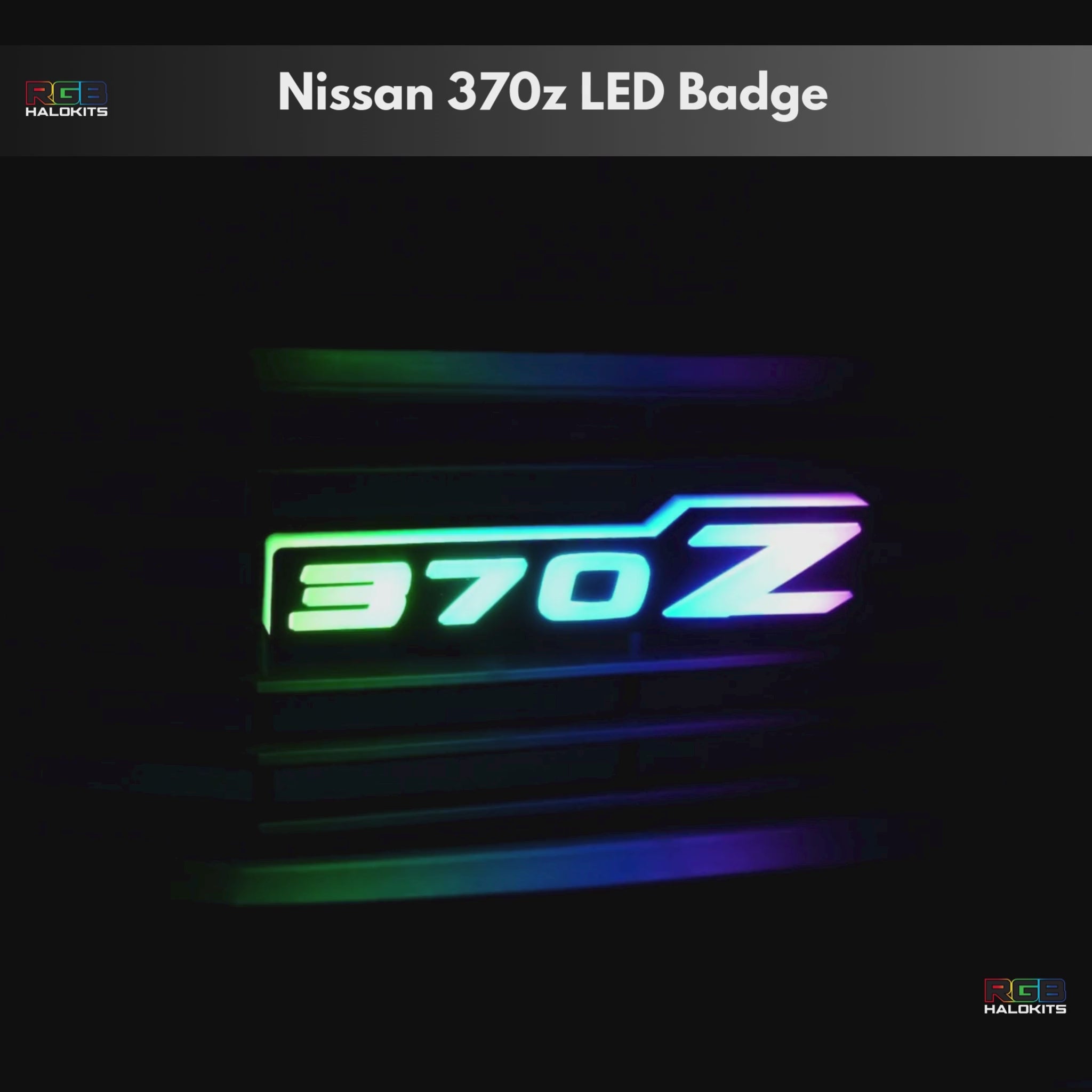 Nissan 370z LED Badge: (Multicolor Flow)