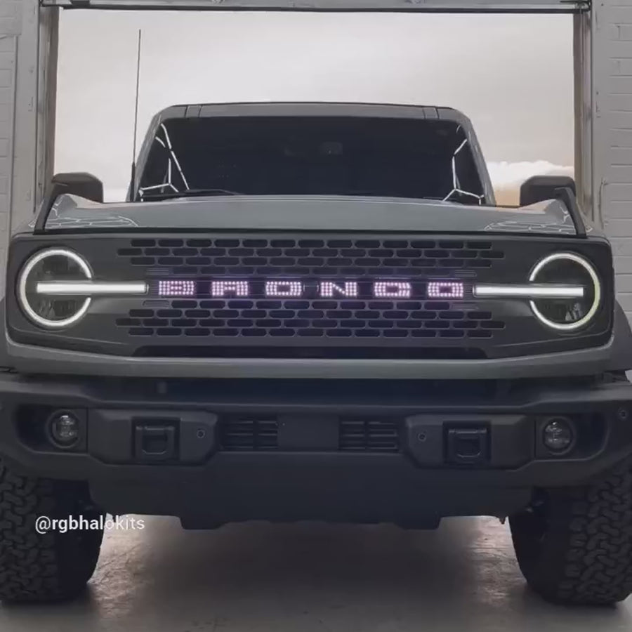 Bronco LED Emblem Letters (Multicolor Flow) – Custom Multicolor LED Lighting by RGB Halo Kits