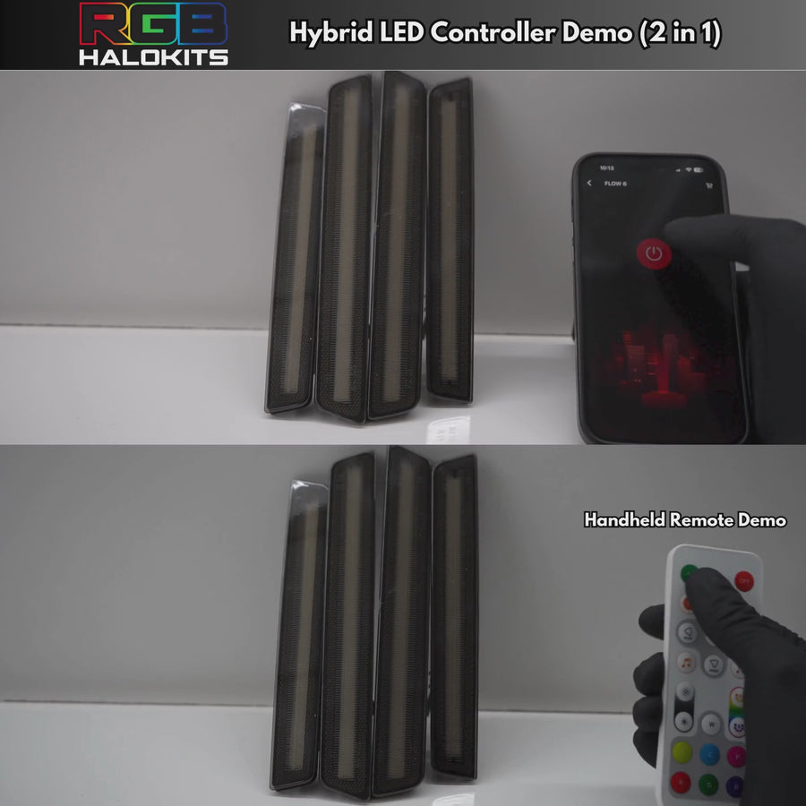 2015-2023 Dodge Challenger Flow Series Side Markers (4pc) – Custom Multicolor LED Lighting by RGB Halo Kits