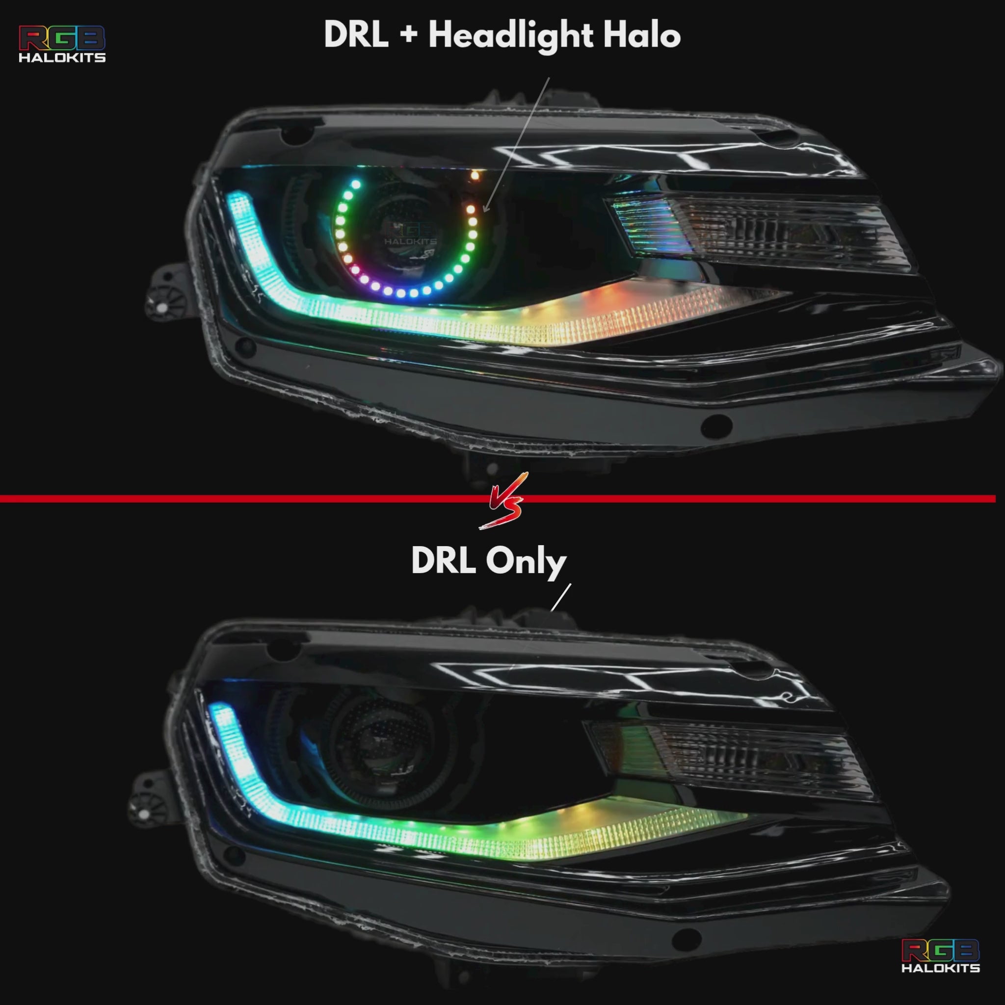 Chevrolet Camaro Flow Series Multicolor DRL Boards (2016-2018) – Custom Multicolor LED Lighting by RGB Halo Kits