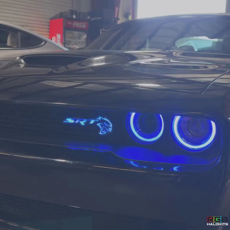 SRT Hellcat LED Emblem Badge: (Multicolor) – Custom Multicolor LED Lighting by RGB Halo Kits