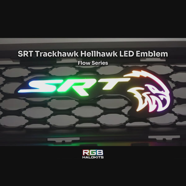 SRT Trackhawk Hellhawk LED Emblem: (Multicolor Flow) – Custom Multicolor LED Lighting by RGB Halo Kits
