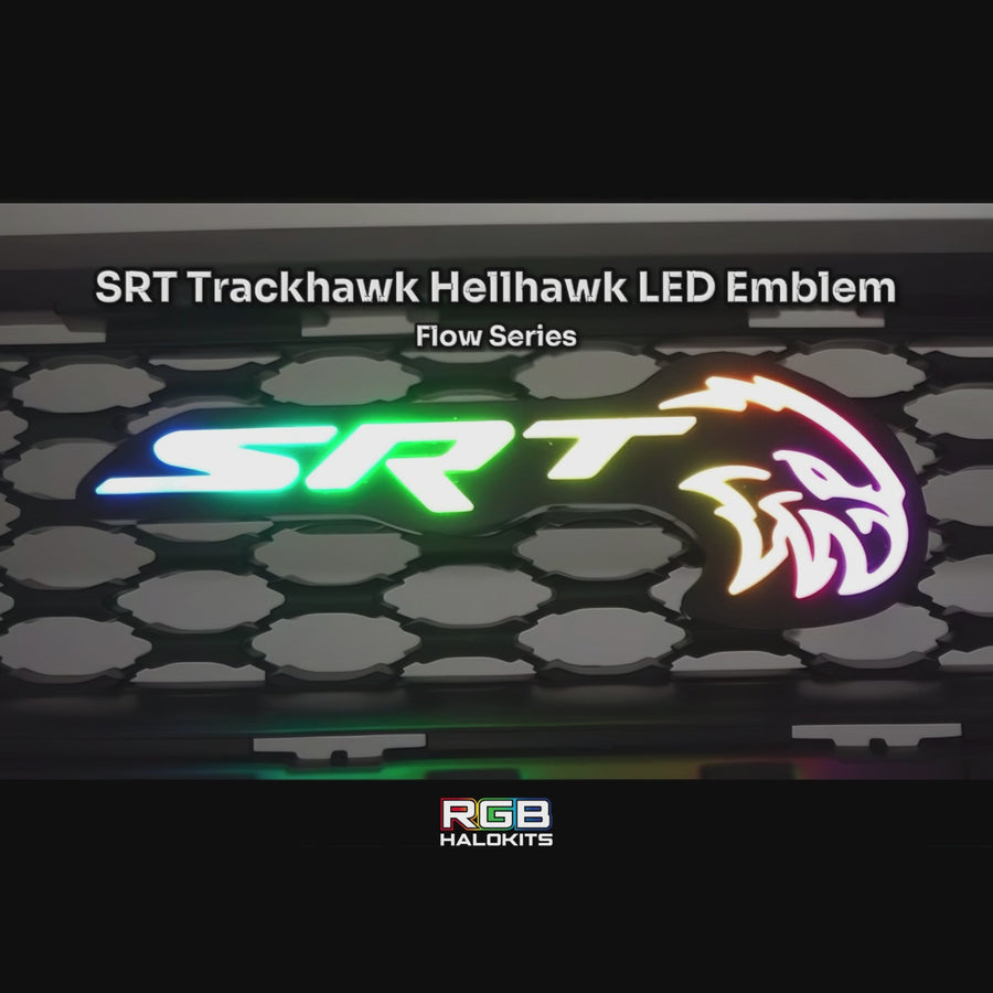 SRT Trackhawk Hellhawk LED Emblem: (Multicolor Flow) – Custom Multicolor LED Lighting by RGB Halo Kits