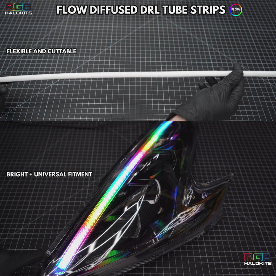 Universal Flexible DRL Tube Diffused Strips | Multicolor – Custom Multicolor LED Lighting by RGB Halo Kits