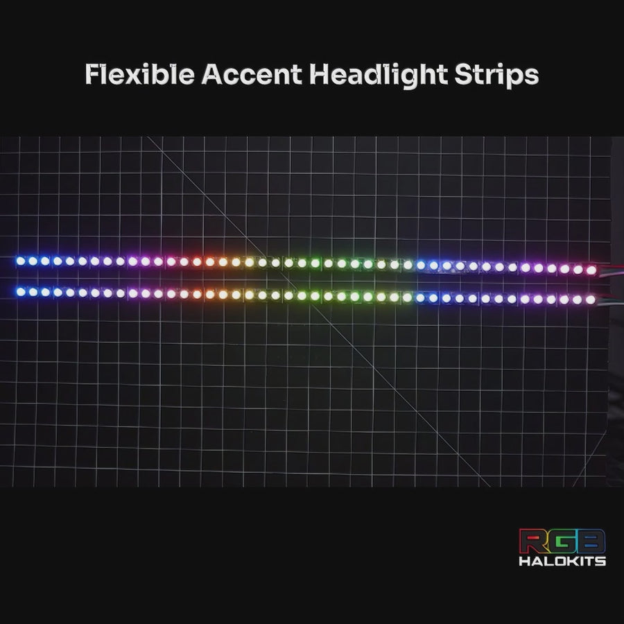 Flexible Accent Headlight Strips | Multicolor Flow Series – Custom Multicolor LED Lighting by RGB Halo Kits