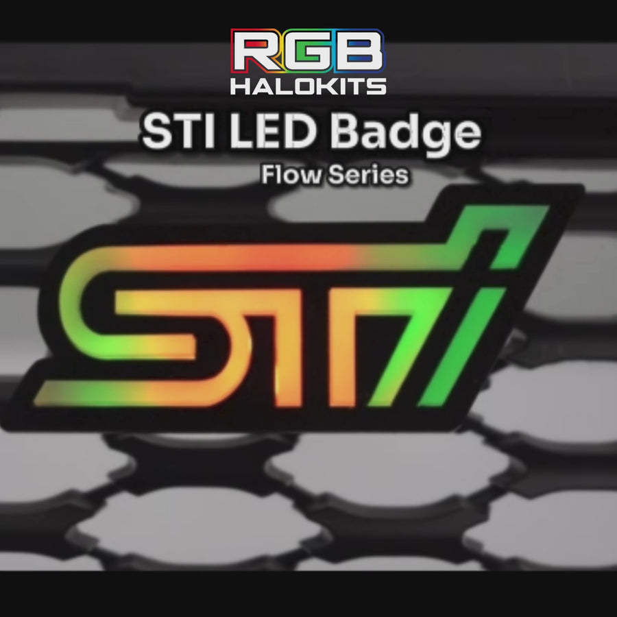 STI LED Badge: Multicolor Flow (2010-2023) | Lit Logos – Custom Multicolor LED Lighting by RGB Halo Kits