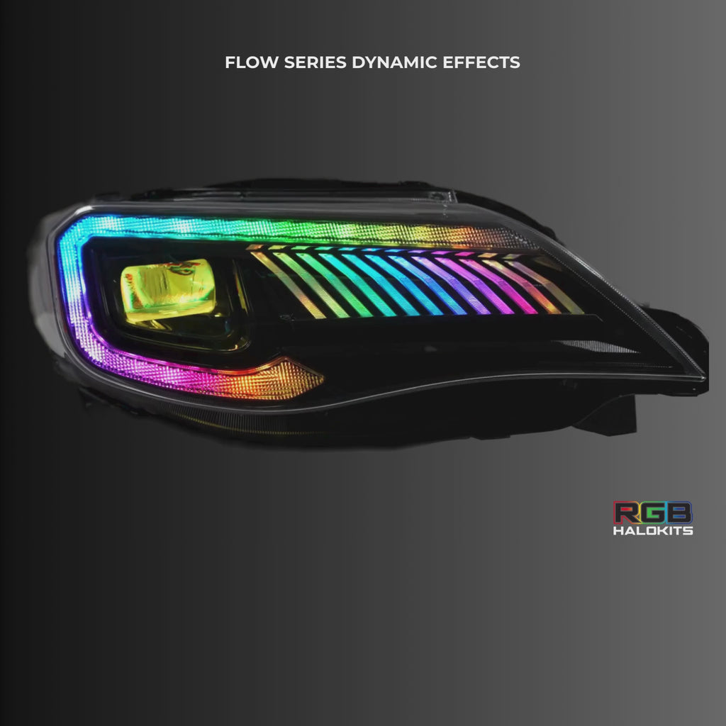 Subaru Impreza WRX/STI: Multicolor Flow Series Headlights (2008-2014) | XB Morimoto – Custom Multicolor LED Lighting by RGB Halo Kits