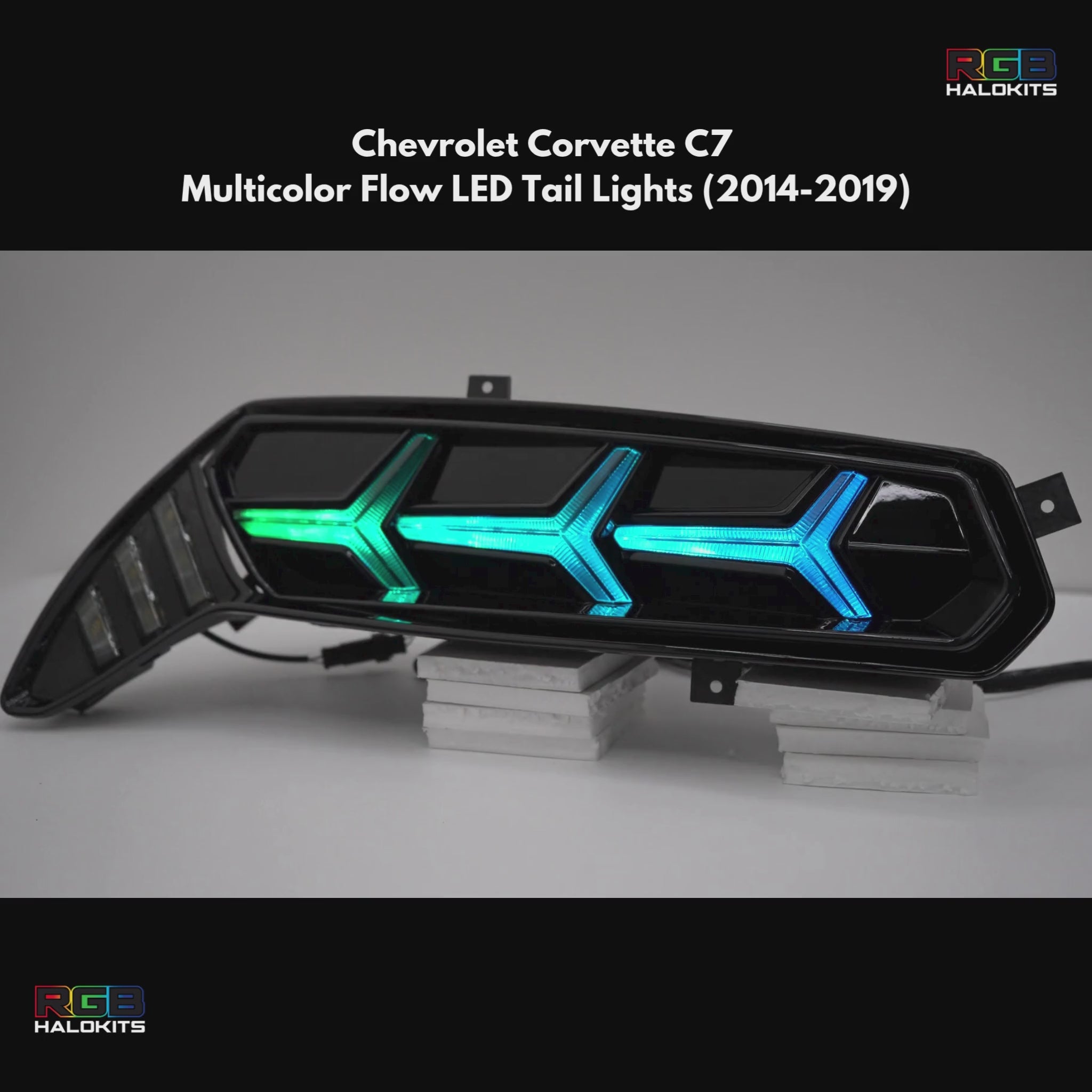 Chevrolet Corvette C7 Multicolor Flow LED Tail Lights (2014-2019) – Custom Multicolor LED Lighting by RGB Halo Kits