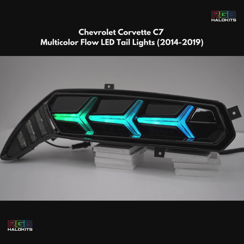 Chevrolet Corvette C7 Multicolor Flow LED Tail Lights (2014-2019) – Custom Multicolor LED Lighting by RGB Halo Kits