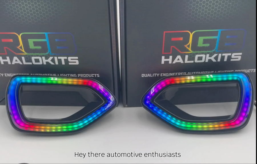 Dodge Charger Diffused Snorkel LED Accents (Multicolor Flow) 2015-2023 – Custom Multicolor LED Lighting by RGB Halo Kits