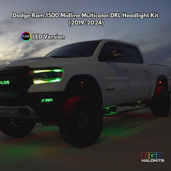 Ram 1500 (Mid-Level Trim) Multicolor DRL Boards (2019-2024) – Custom Multicolor LED Lighting by RGB Halo Kits