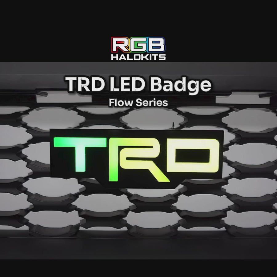 TRD : Illuminated Multicolor Flow LED Badge | Lit Logos – Custom Multicolor LED Lighting by RGB Halo Kits