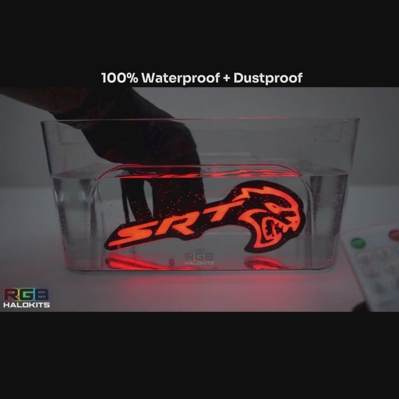 SRT Hellcat LED Emblem Badge: (Multicolor) – Custom Multicolor LED Lighting by RGB Halo Kits