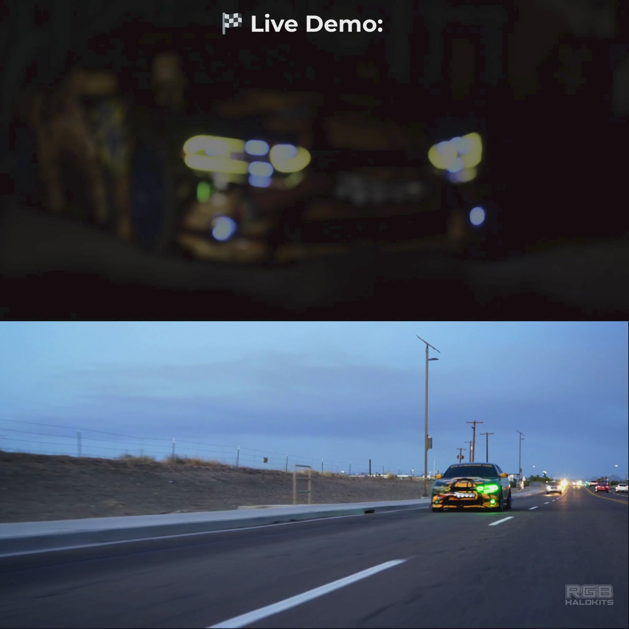 Dodge Charger Flow Series DRL Boards (2015-2023) – Custom Multicolor LED Lighting by RGB Halo Kits