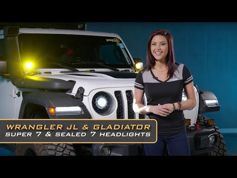 JEEP WRANGLER JL / GLADIATOR JT: SUPER7 HEADLIGHTS (2018 - 2023) – Custom Multicolor LED Lighting by RGB Halo Kits