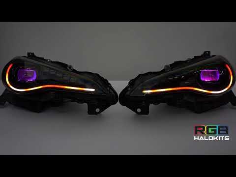 Scion FRS (2012-2016) / Subaru BRZ (2012-2018) / Toyota GT86 (2017-2018): Multicolor Flow Headlights + Demon eyes XB Morimoto – Custom Multicolor LED Lighting by RGB Halo Kits