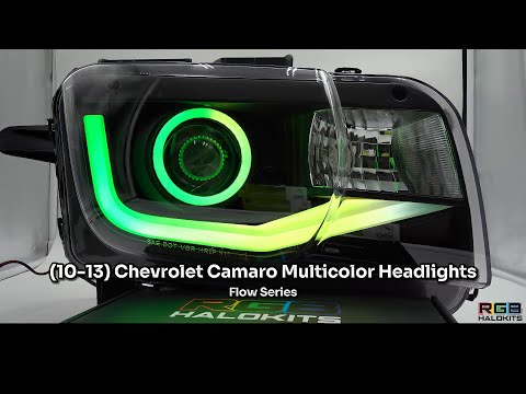Chevrolet Camaro: Multicolor Flow Series Headlights (2010-2013) – Custom Multicolor LED Lighting by RGB Halo Kits