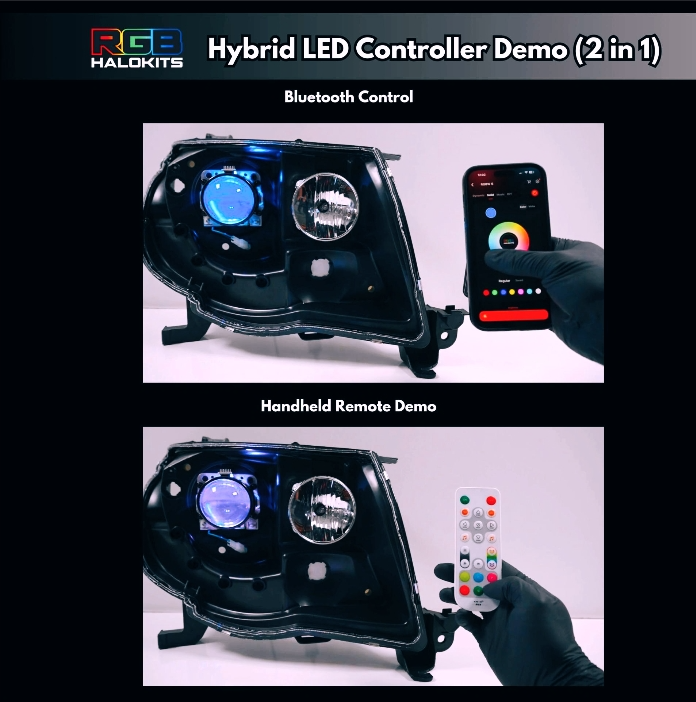 Multicolor Demon Eyes | Dual Intensity RGBW – Custom Multicolor LED Lighting by RGB Halo Kits