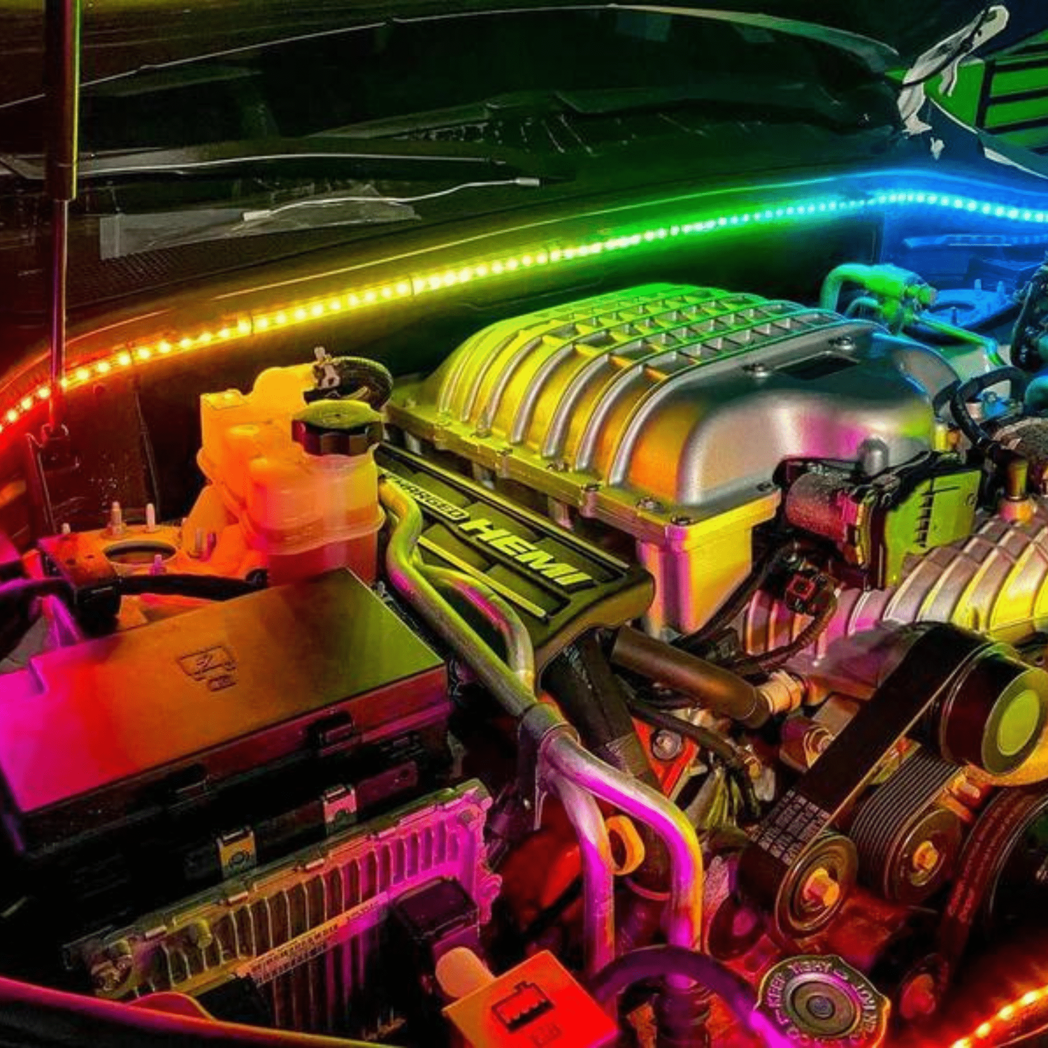 RGB Halo Kits Exterior Lighting Engine Bay Multicolor Lighting Kit
