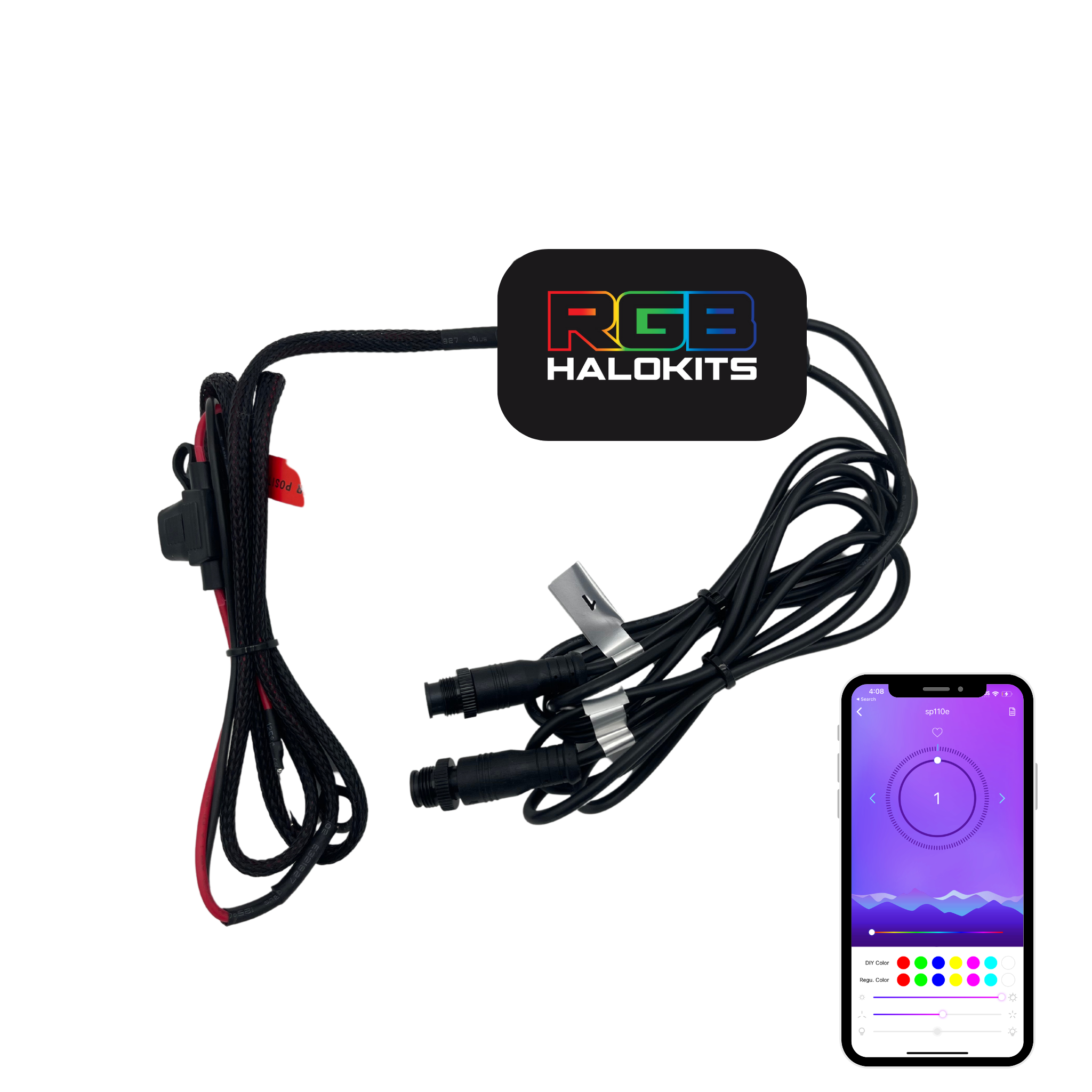 RGB Halo Kits Flow / LED Wheel Rings Add Bluetooth Controller to my Previous Order