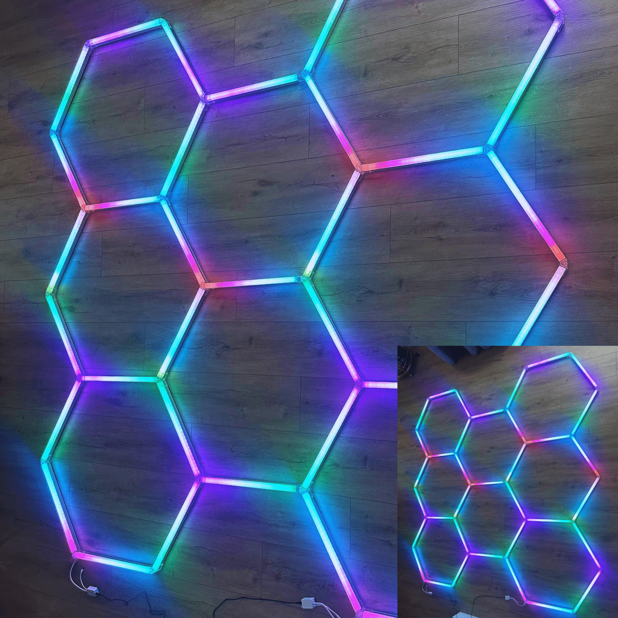 RGB Halo Kits garage lighting Flow Flow Series Hexagon Garage Lighting Kit