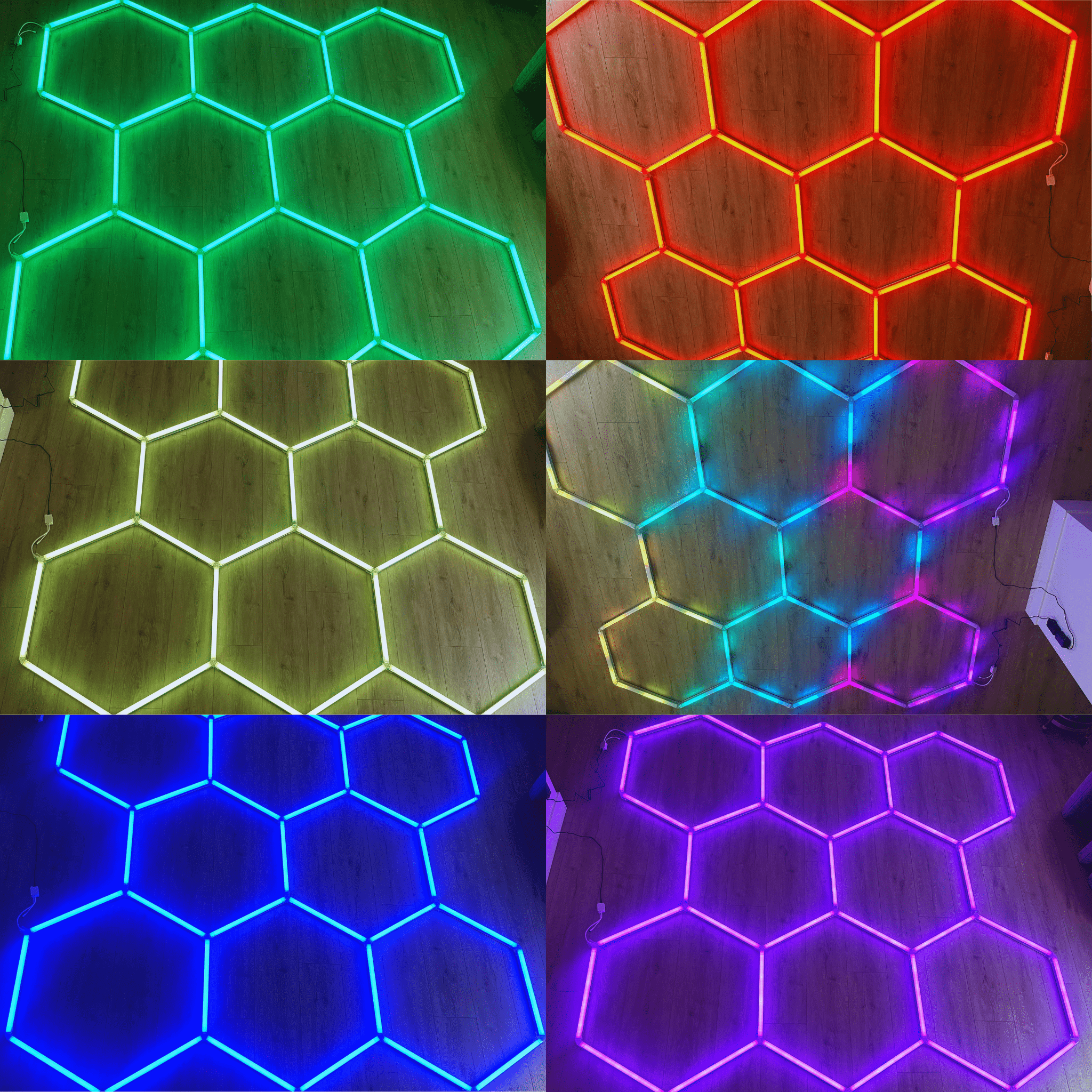 RGB Halo Kits garage lighting Flow Flow Series Hexagon Garage Lighting Kit