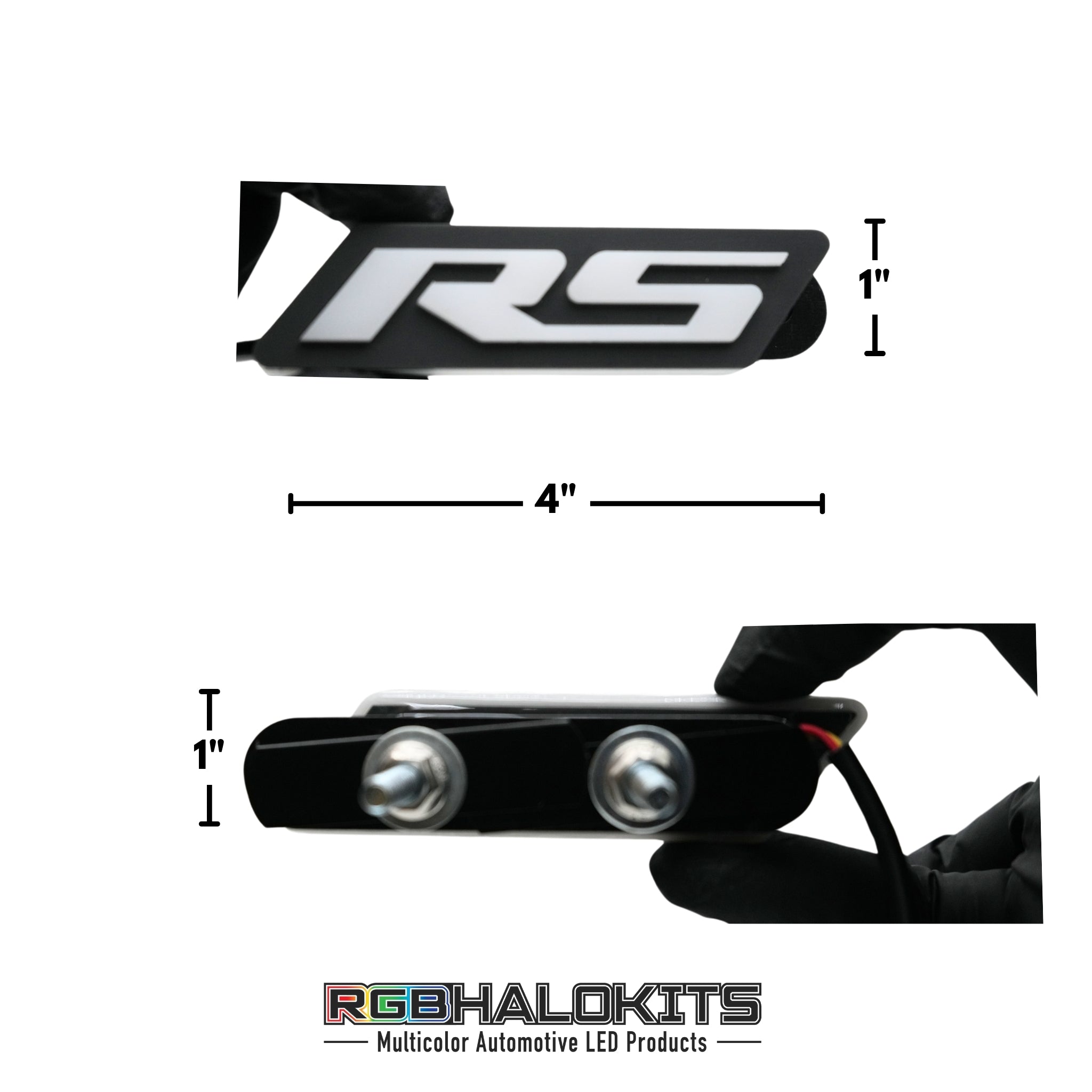 RS LED Emblem Badge: Multicolor (Chevrolet Style)