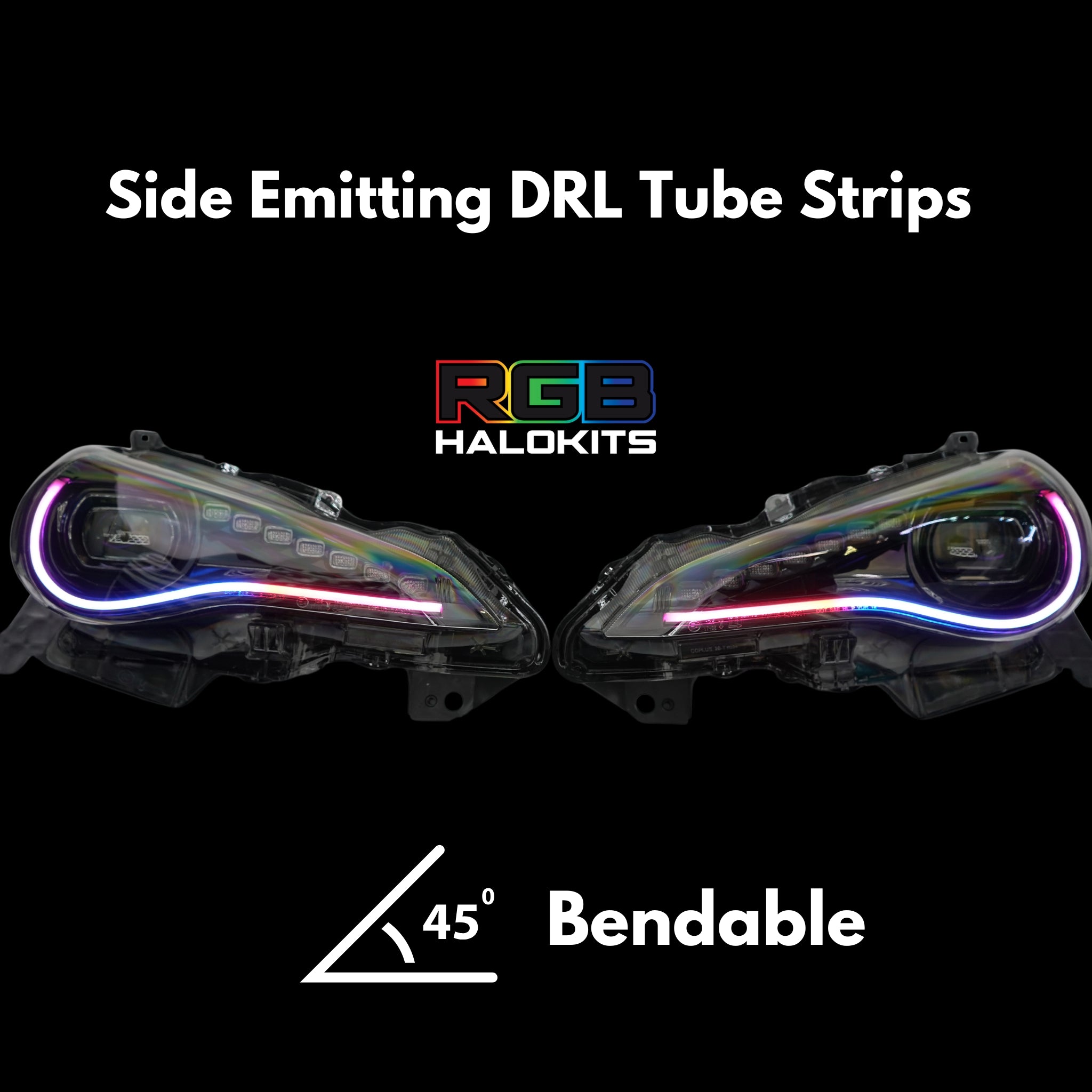 Universal Side Emitting Flexible DRL Diffused Strips | Multicolor