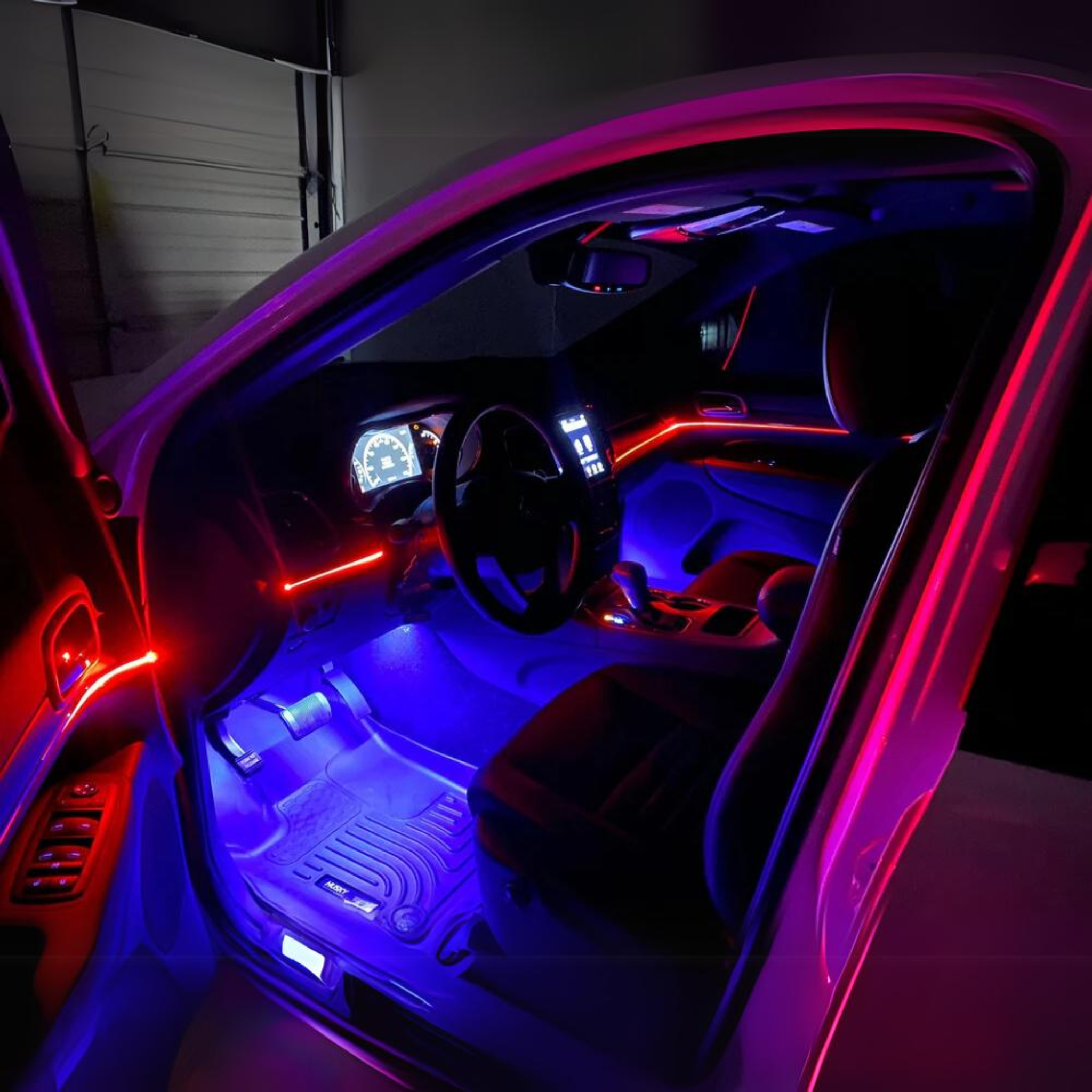 Flow Series Fiber Optic Interior Lighting Kit – 43" Ultra-Thin LED Strips (Version 2.0) – Custom Multicolor LED Lighting by RGB Halo Kits
