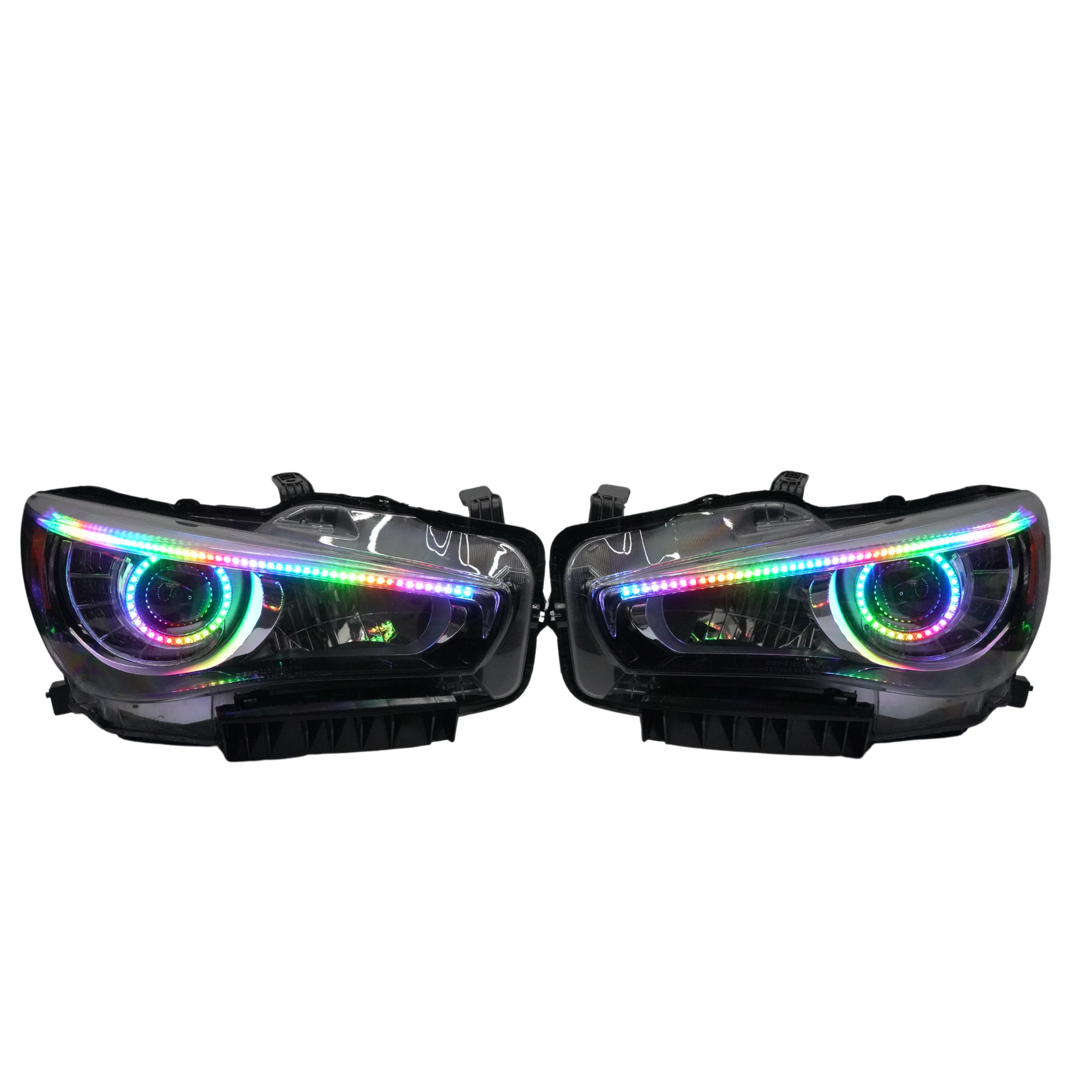 Infiniti Q50: Multicolor Headlights (2014-2024) – Custom Multicolor LED Lighting by RGB Halo Kits