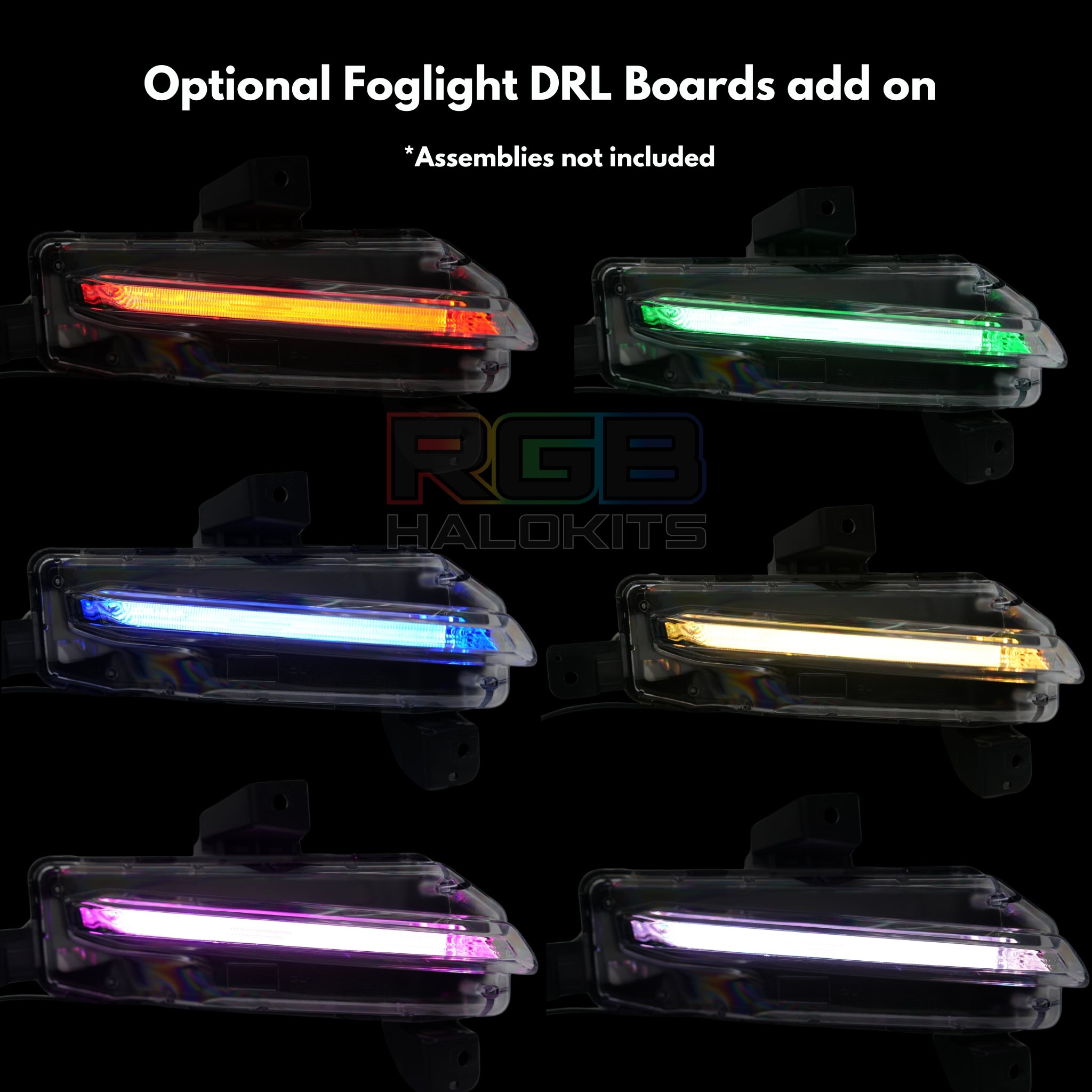 Chevrolet Camaro RS/SS RGBWA DRL Boards (2019-2024) – Custom Multicolor LED Lighting by RGB Halo Kits